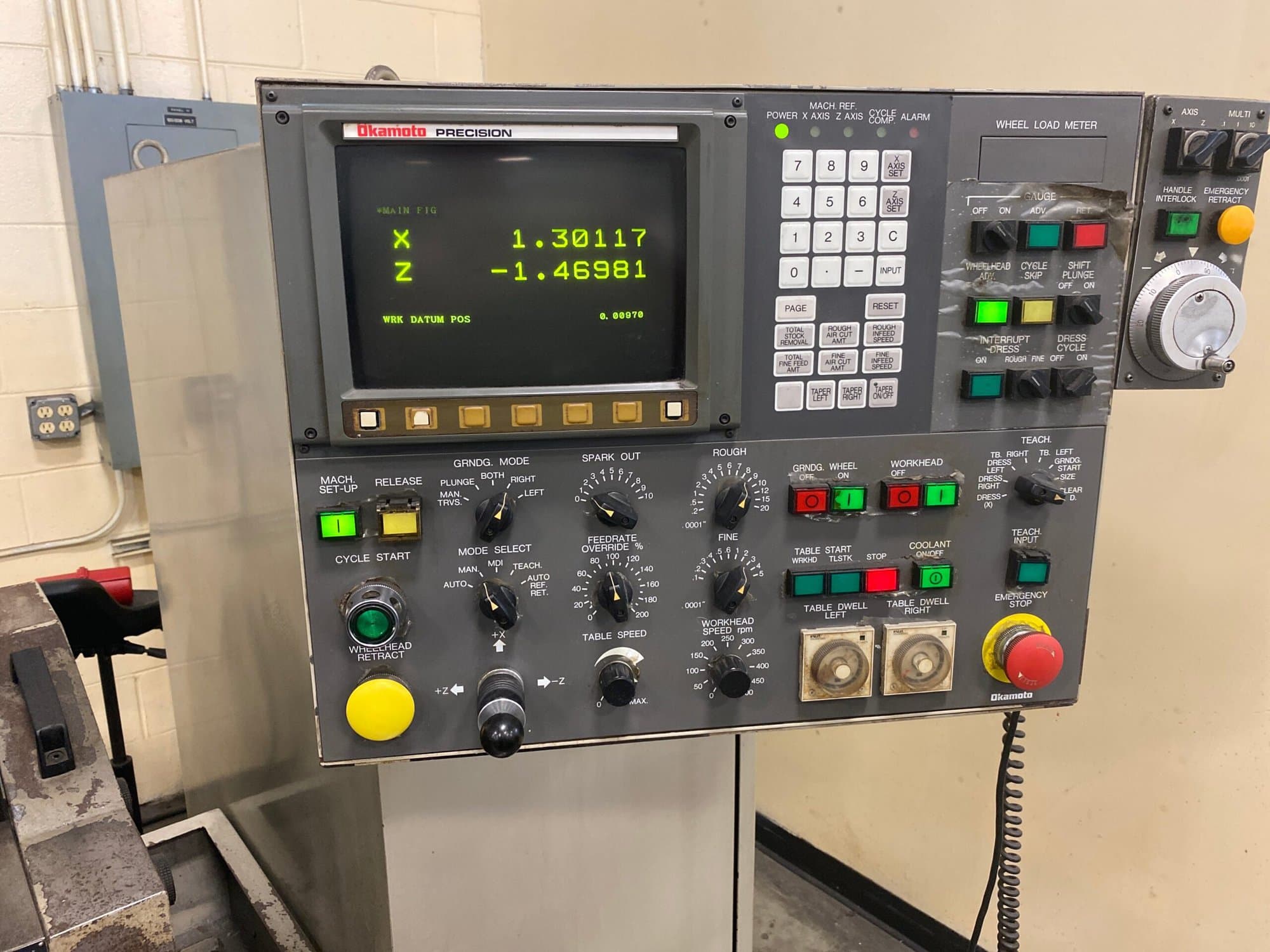Okamoto OGM 8-20U OD/ID Cylindrical Grinder, 1993 - Image 2