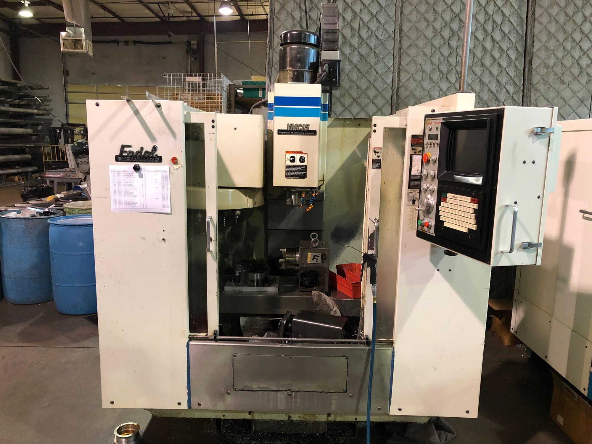Fadal VMC 15RT, 1997 - 4th Axis Included, Under Power, Video - Image 3