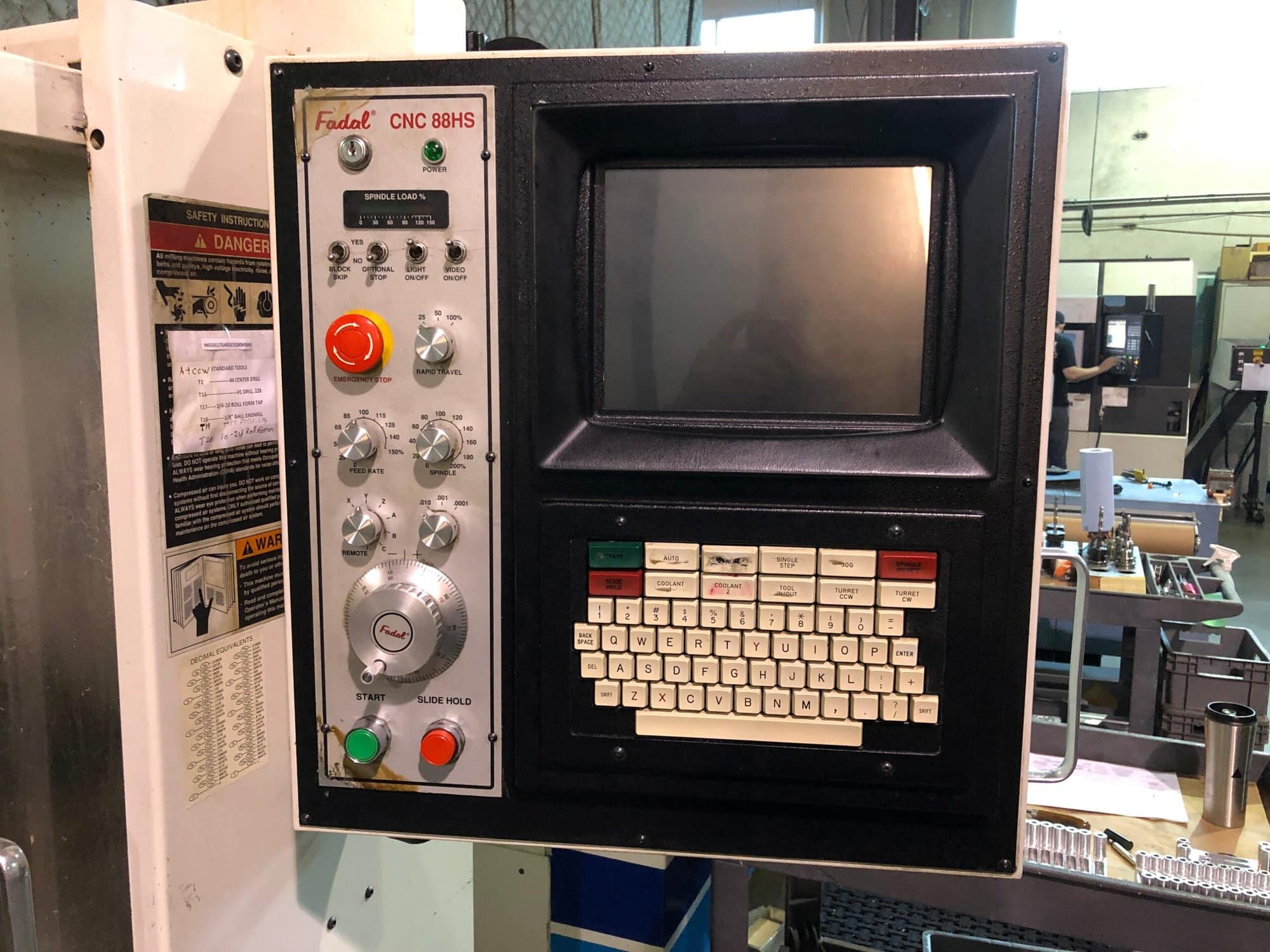 Fadal VMC 15RT, 1997 - 4th Axis Included, Under Power, Video - Image 5