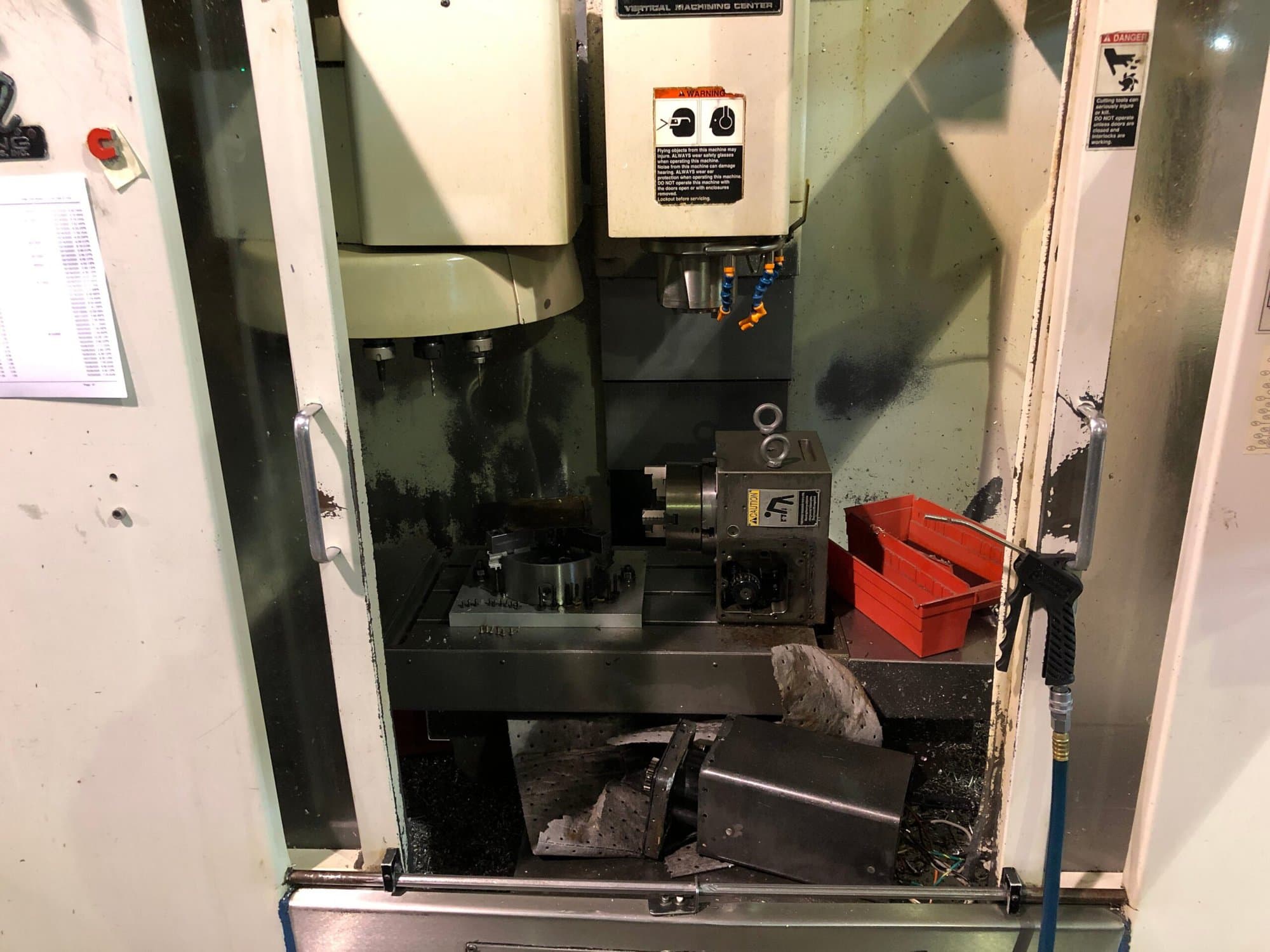 Fadal VMC 15RT, 1997 - 4th Axis Included, Under Power, Video - Image 8