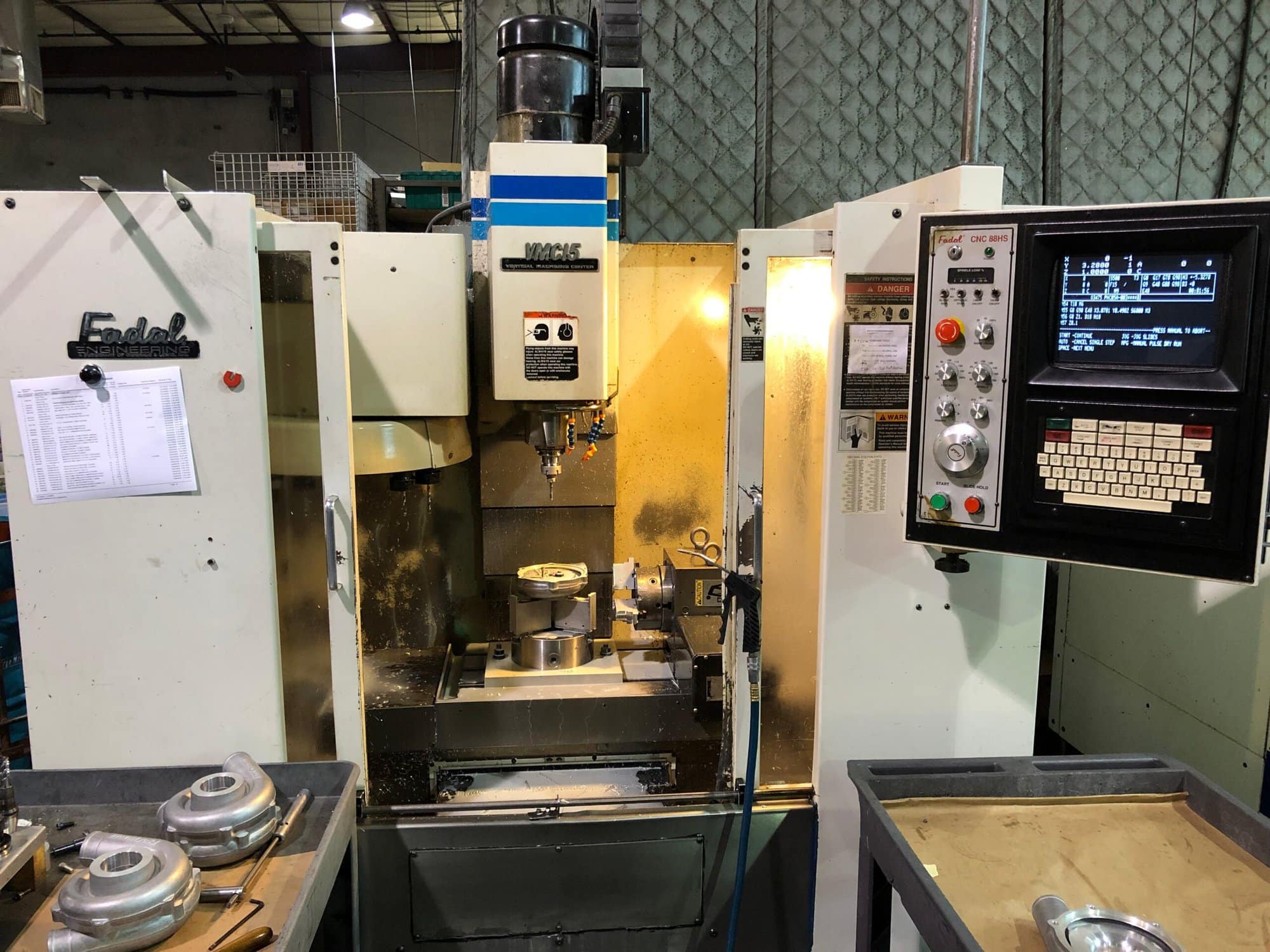 Fadal VMC 15RT, 1997 - 4th Axis Included, Under Power, Video - Image 2