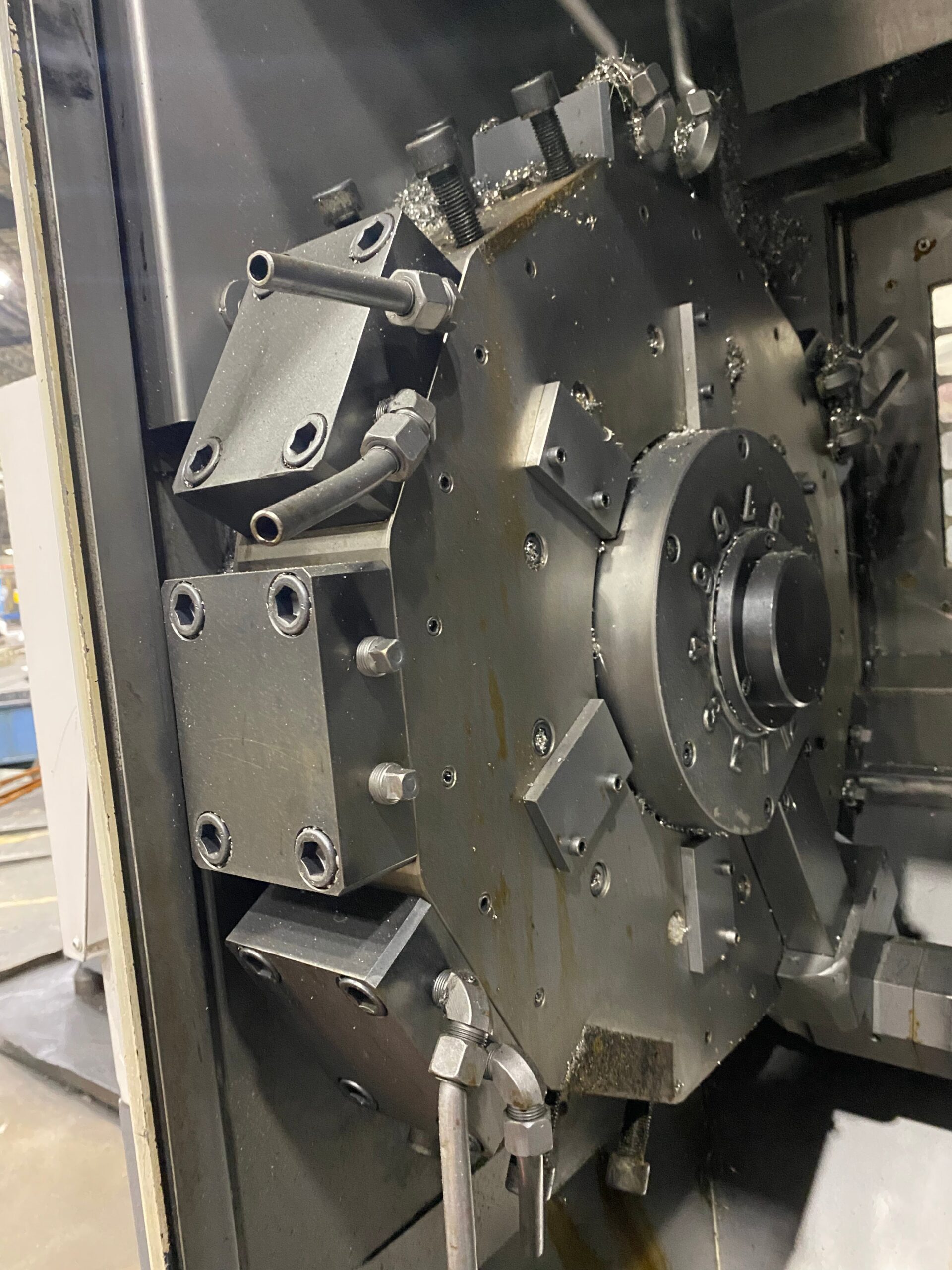 Okuma LAW-FII(L) CNC Wheel Lathe, 2011 - Video, Under Power - Image 6