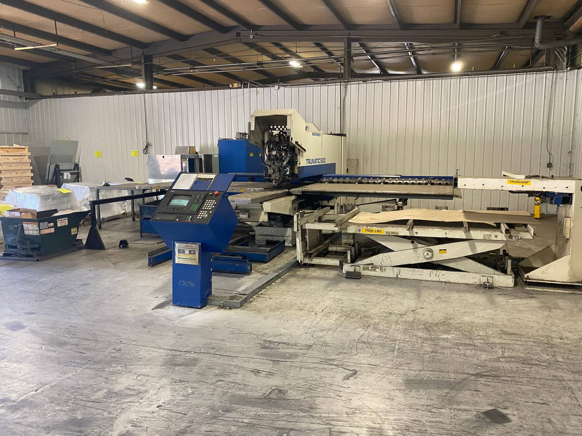 25 Ton Trumpf Trumatic 500 CNC Turret Punch, 1998 - 4' x 8' Table