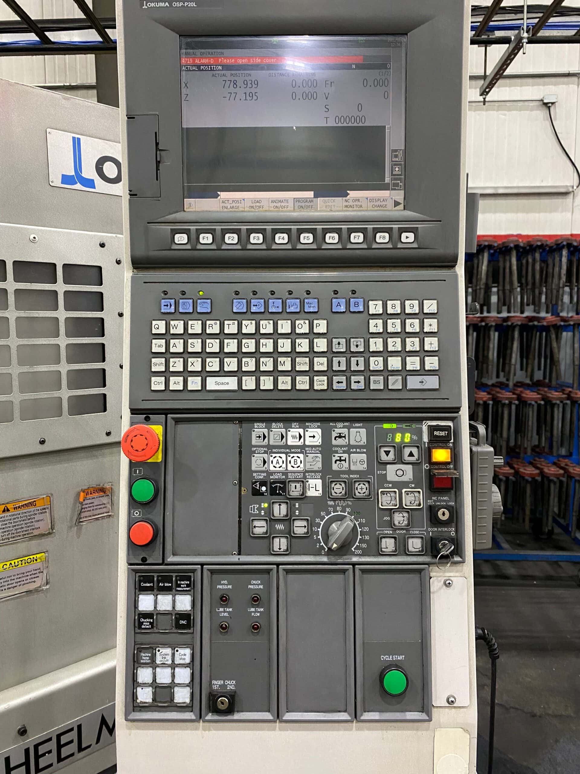 Okuma LAW-FII(L) CNC Wheel Lathe, 2011 - Video, Under Power - Image 2