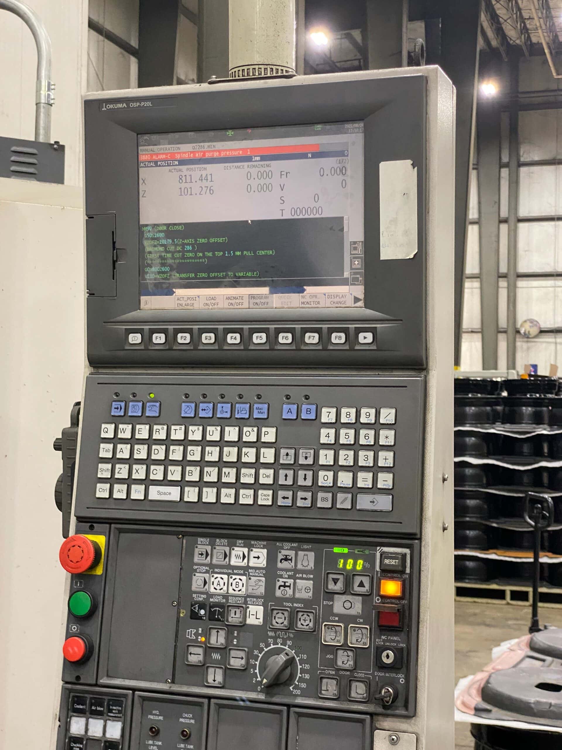 Okuma LAW-FII(L) CNC Wheel Lathe, 2011 - Video, Great Condition - Image 2