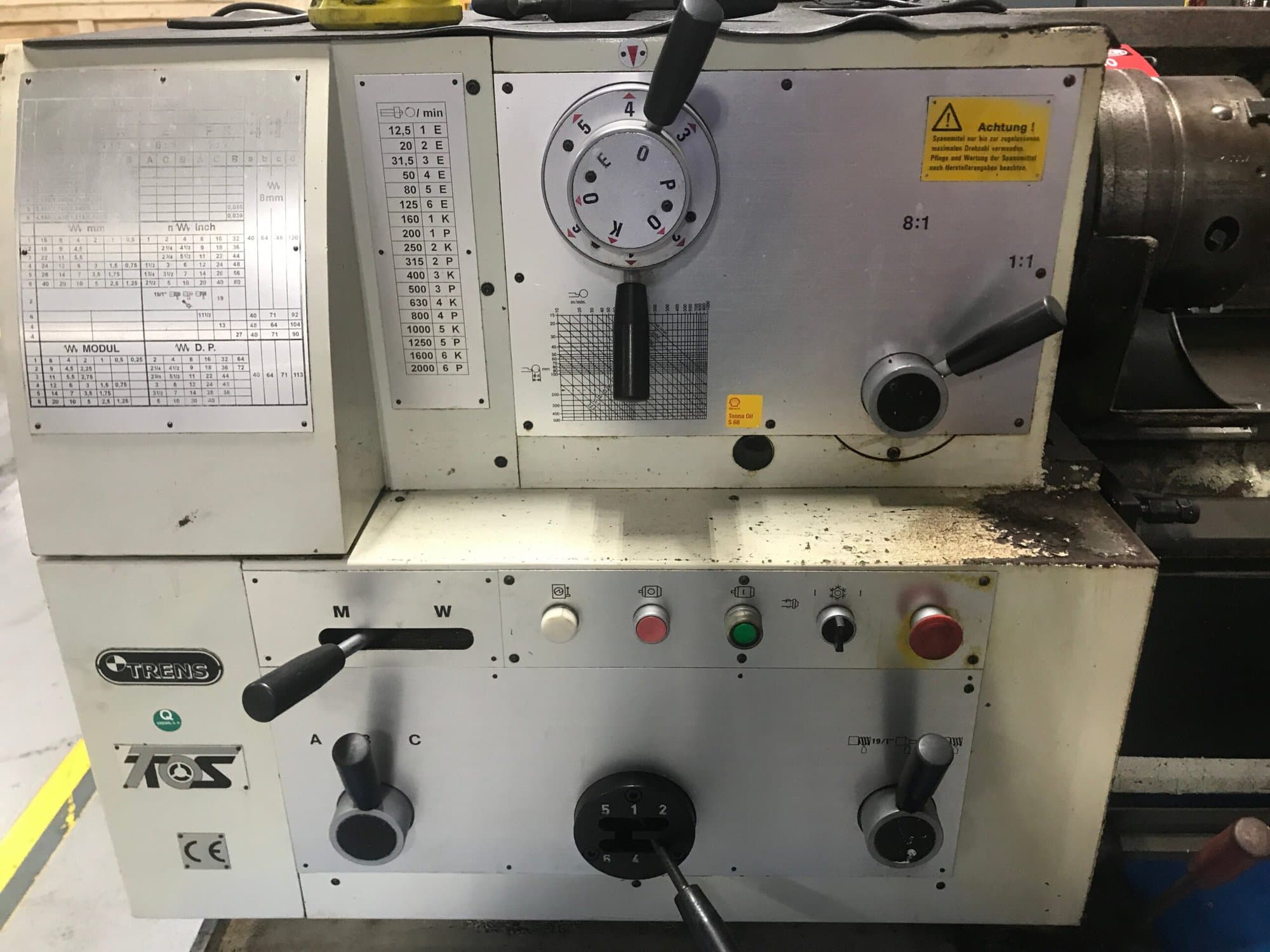 Trens SN 500S/1000 Engine Lathe, 1998 - Tailstock, DRO - Image 7