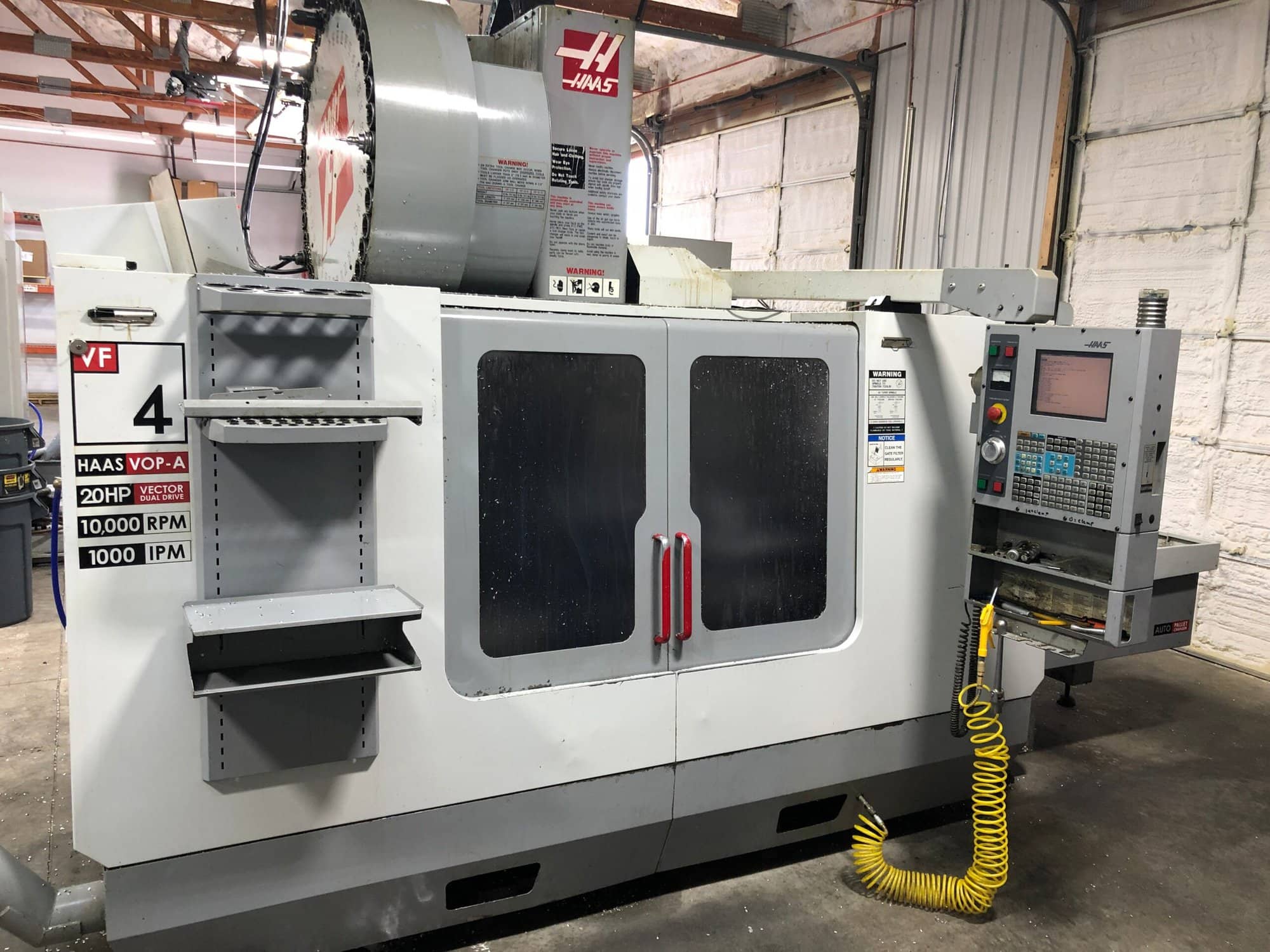 Haas VF-4D APC VMC, 2004 - 10K RPM, High Speed Machining, APC, 40 SMTC