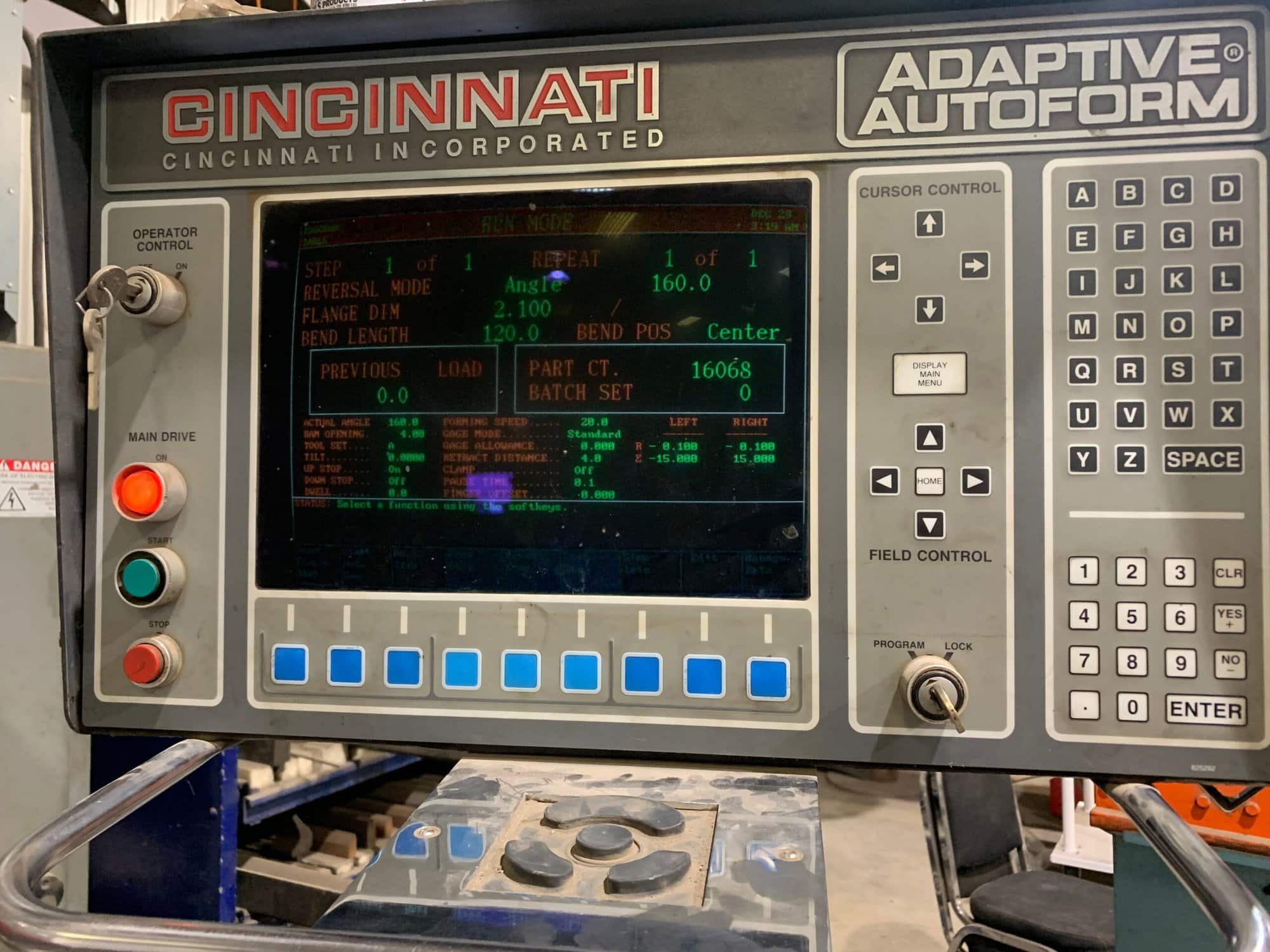 135 Ton x 12' Cincinnati Autoform CNC Press Brake, 1999 - 6 Axis Back Gauge - Image 3