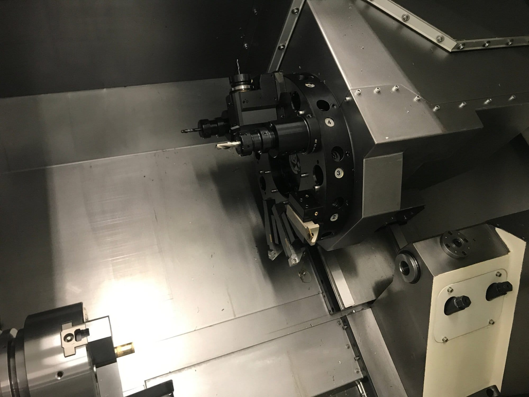 DMTG DLA 15H Slant Bed CNC Lathe, 2016 - Fanuc oi-TF control, Tailstock, Chip Conveyor, Live Tooling - Image 5