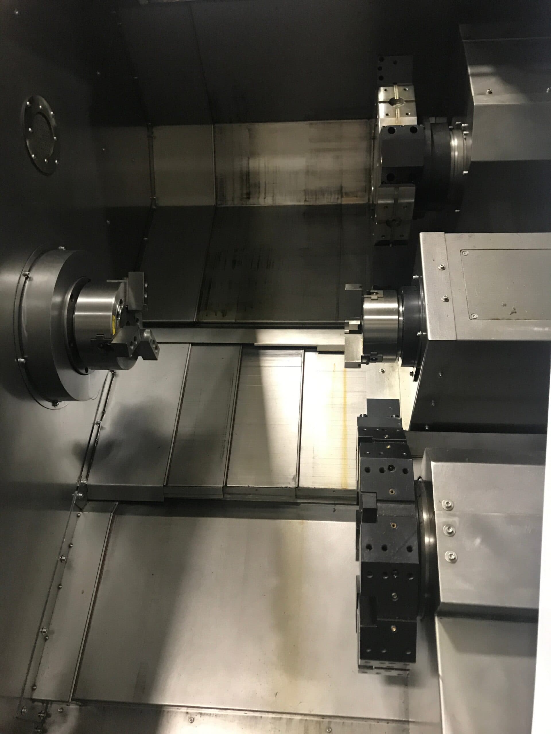 DMTG DL-20MSTD CNC Dual Turret Slant Bed Lathe, 2012 - Mitsubishi M70 Control, Sub-spindle, Chip Conveyor - Image 4