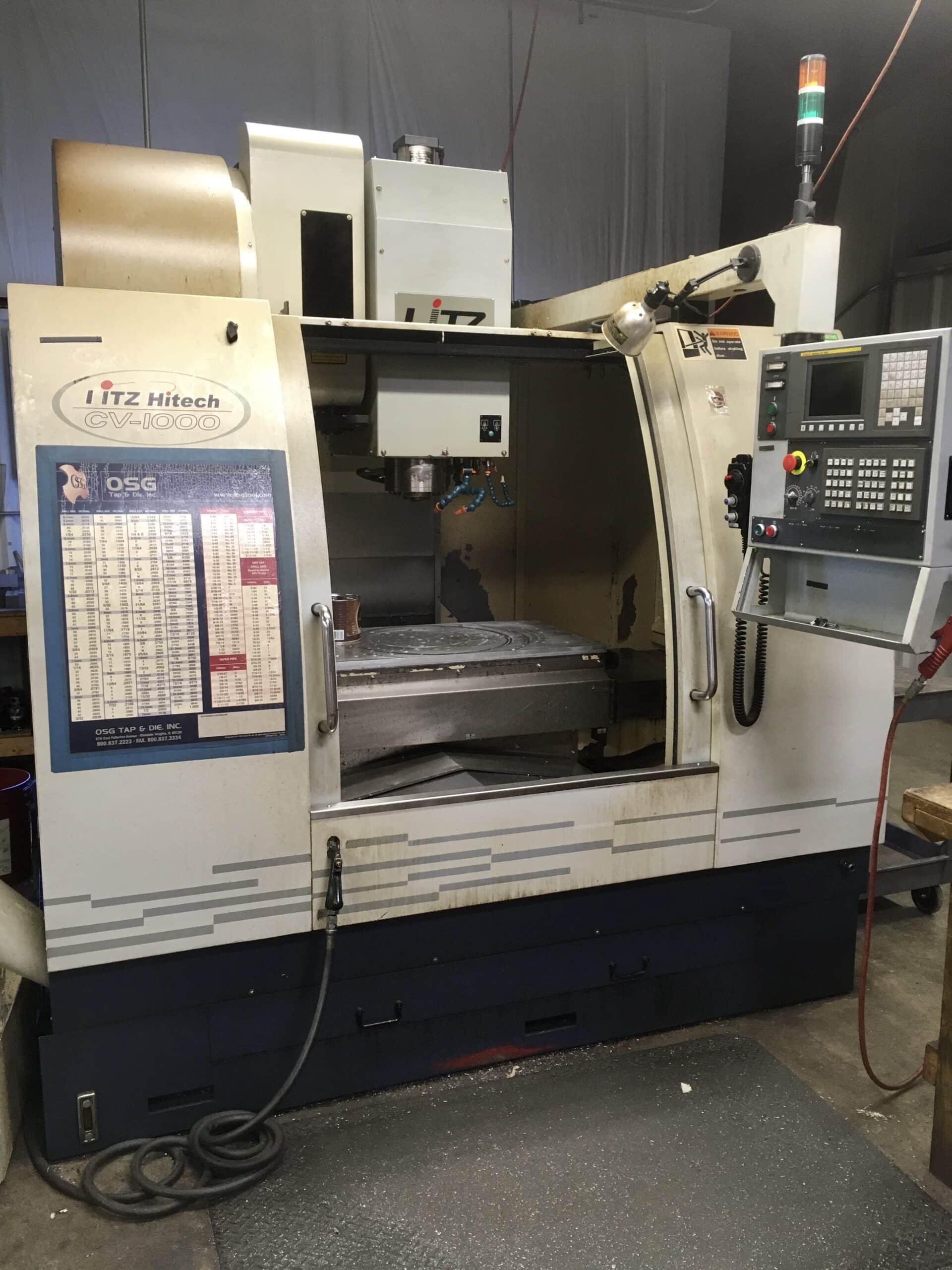 Litz HiTech CV-1000 VMC, 2006 - Thru Spindle Coolant, Chip Conveyor - Image 2