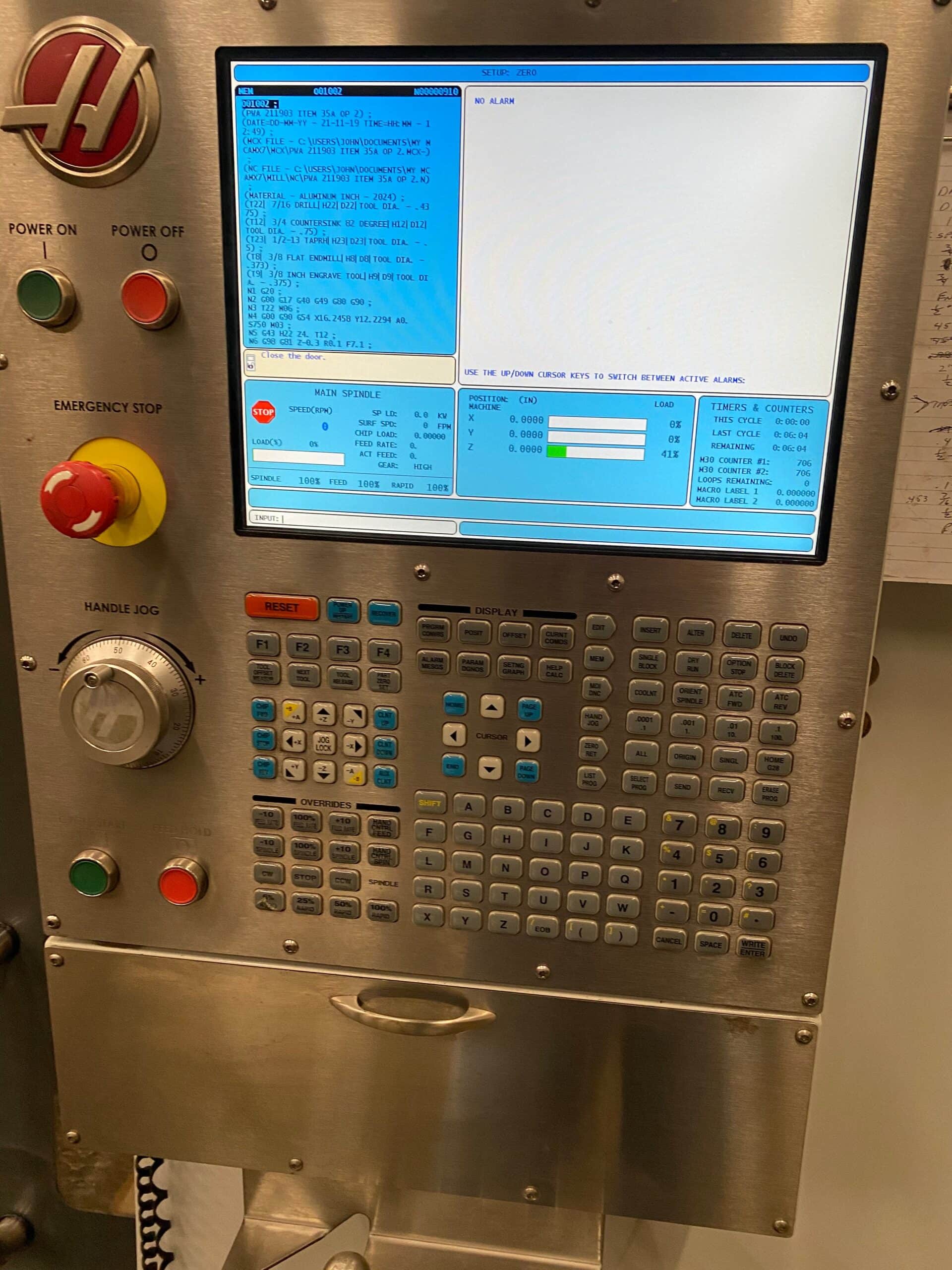 Haas VF-9/40 VMC, 2012 - WIPS, HS Machining, 4th Axis Ready - Image 3