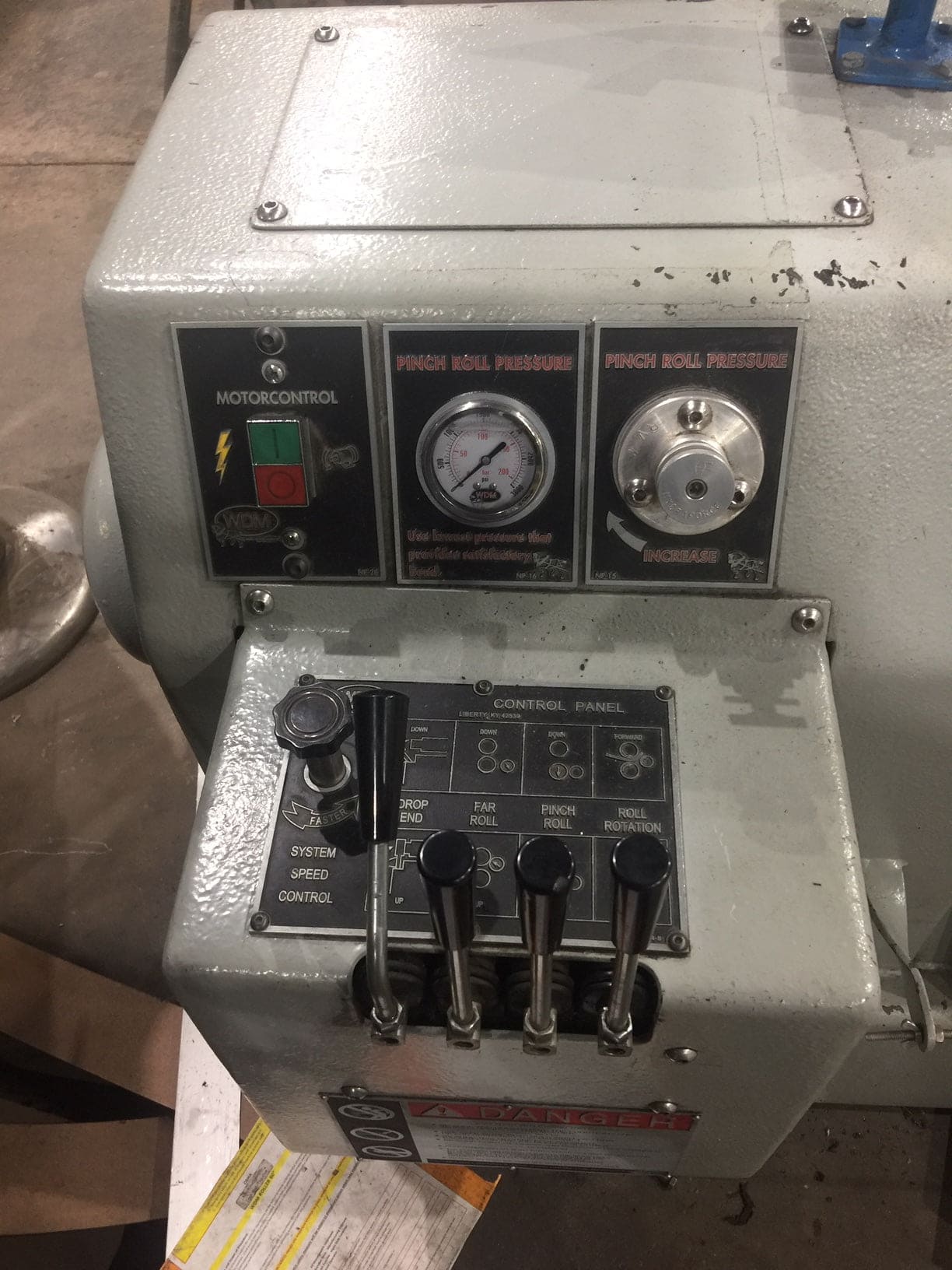 1/4" X 5' WDM K-6-5 Hydraulic Initial Pinch Plate Roll, 2016 - Digital Read Outs - Image 2