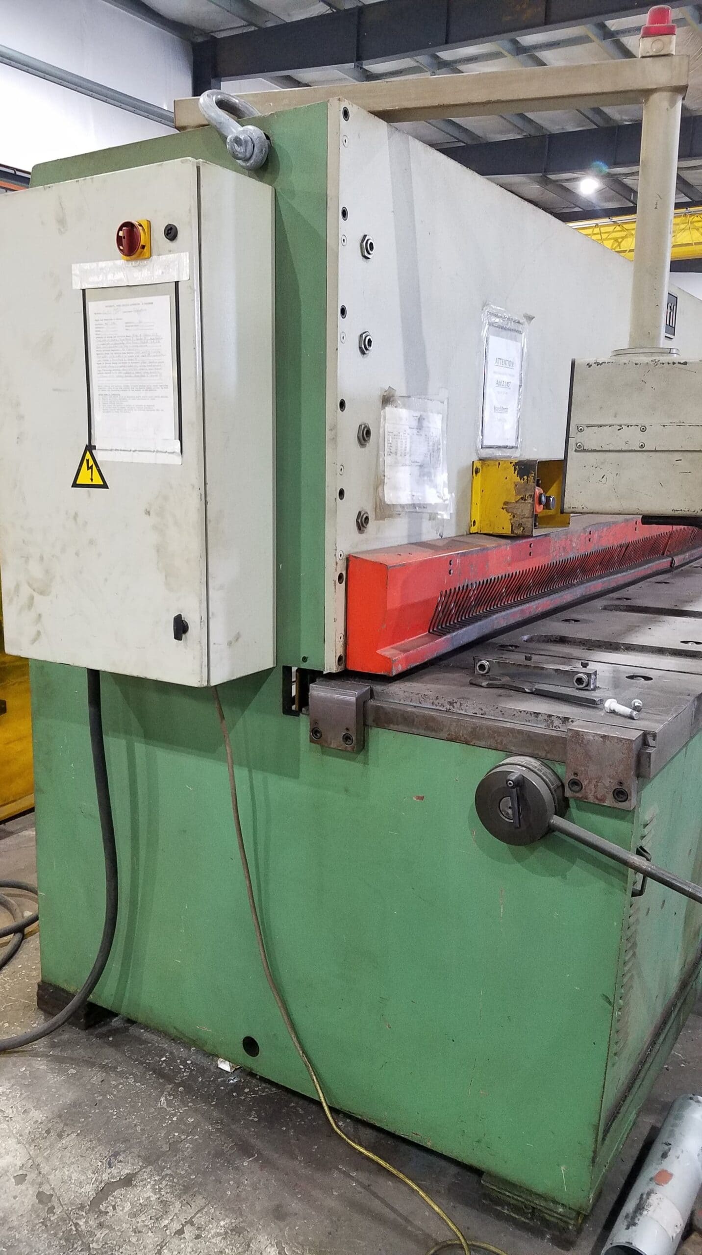 1/2" x 13.5' Guifil GHE 1340 Guillotine Shear, 1995- Power Backgauge, Adjustable blade gap - Image 5