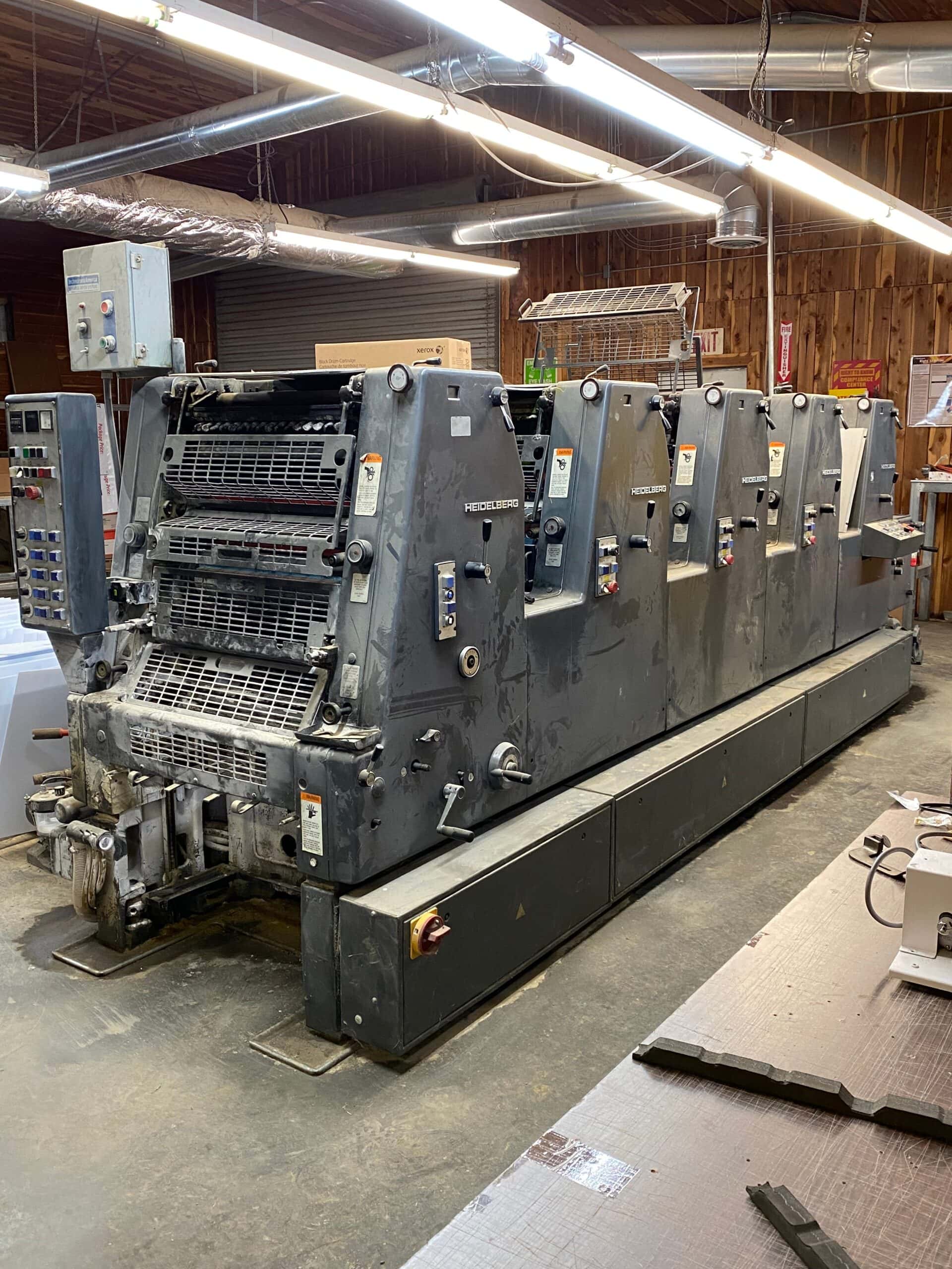 5 Color Heidelberg GTO F 52 Printing Press, 1991 - Image 2