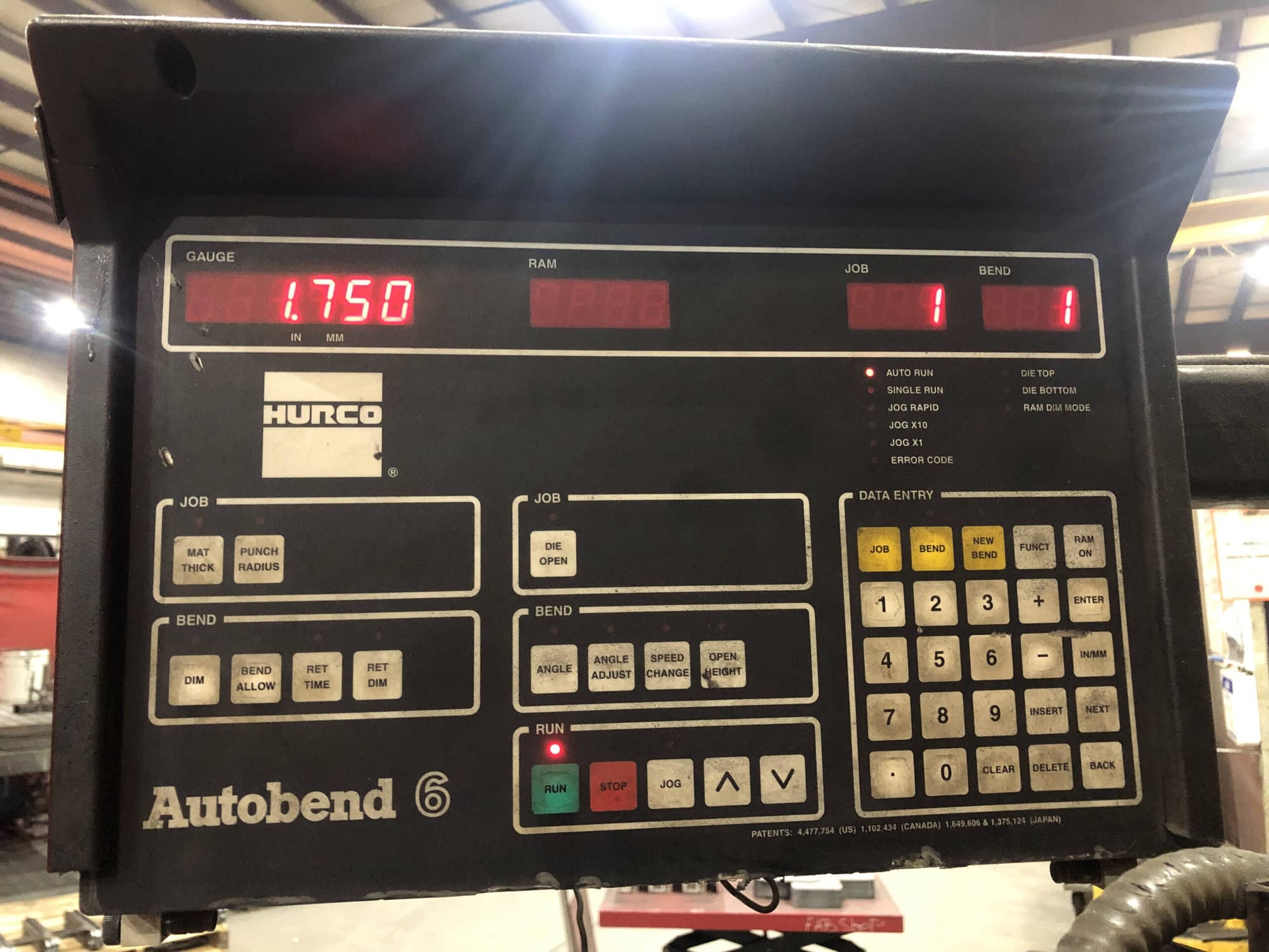 135 Ton x 12' Pacific 135J-12, Press Brake - Hurco Autobend 6 Control - Image 3
