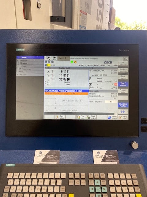 Grob G350 Gen 2 Universal Machining Center, 2017 - 5 Axis, 16,000 RPM, Blum Laser - Image 3