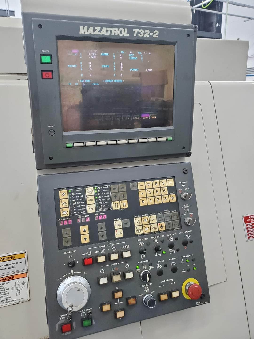 Mazak SQT-18 CNC Lathe, 1993 - Sub-Spindle, Parts Catcher, Approx 5000 hrs - Image 3