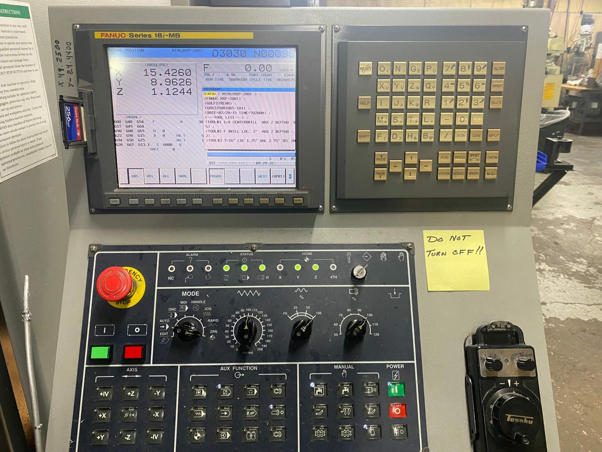 Yama Seiki AF-1250 VMC, 2010- Inspection Report Available - Image 2