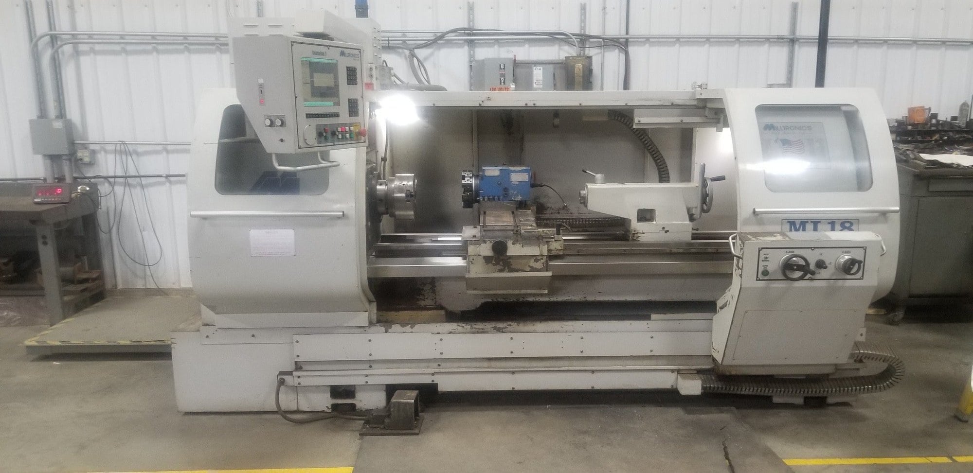 Milltronics ML-18 CNC Lathe, 2004 - 8" Chuck, Under Power, Video Available - Image 3