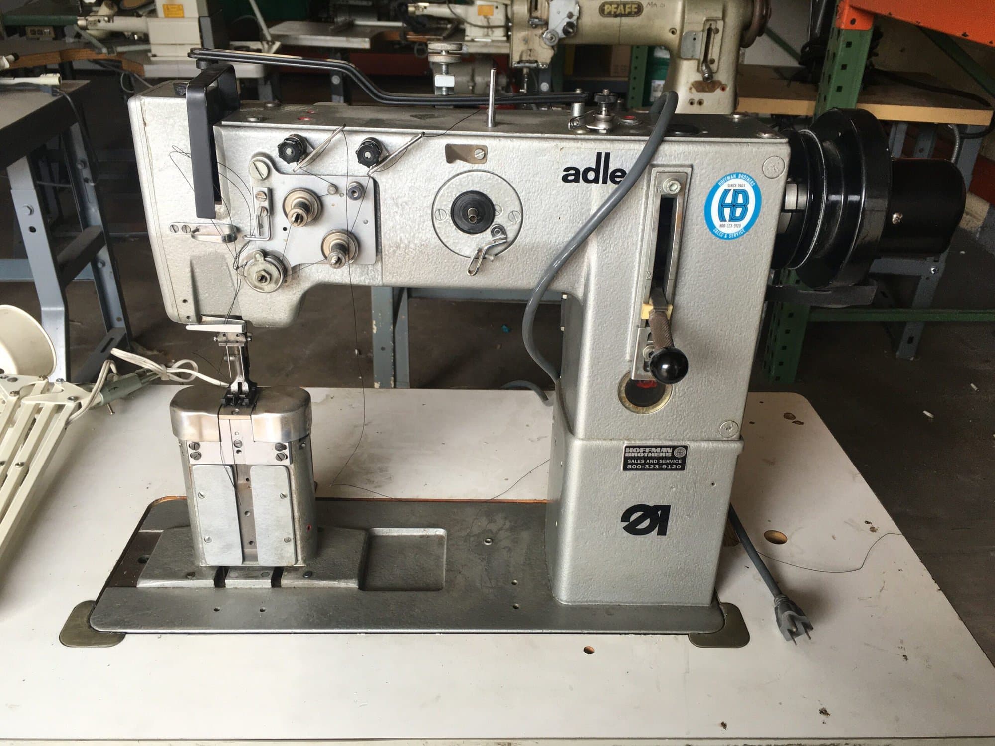 Leather Post Durkopp Adler 268 Twin (2) Needle, Sewing Machine - Table Included - Image 12