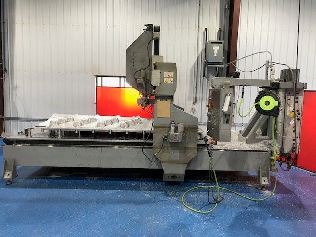 Haas GR-712 CNC Router, 2007 - 12" Risers, Coldfire, Under Power, Video