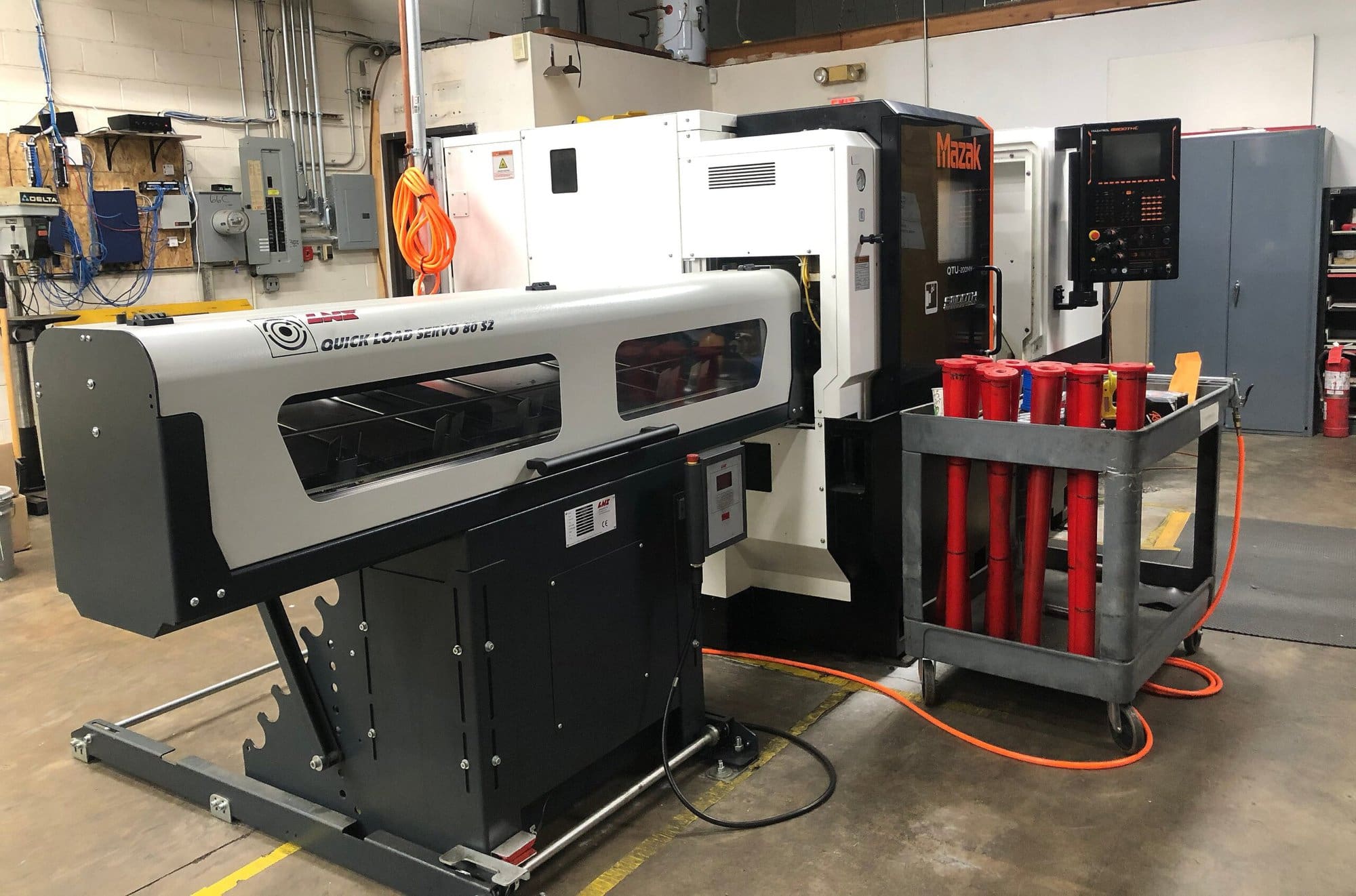 Mazak QTU-200MY CNC Lathe, 2017 - LNS Bar Feeder, Parts Catcher