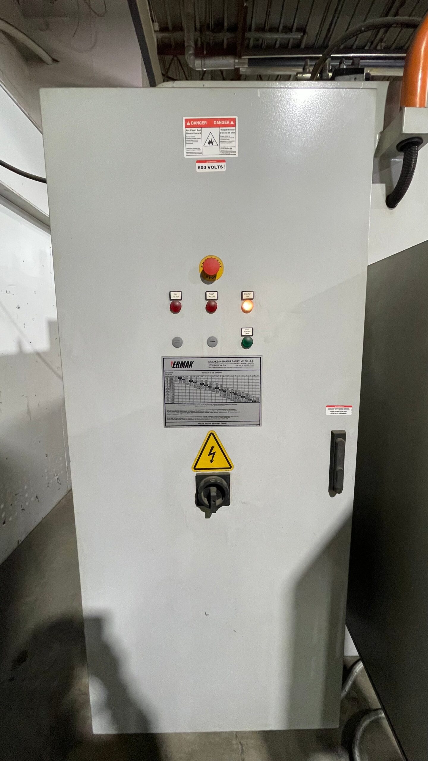 242 Ton x 12' Ermak Speed-Bend CNC Press Brake, 2014- 7-Axis CNC - Image 8