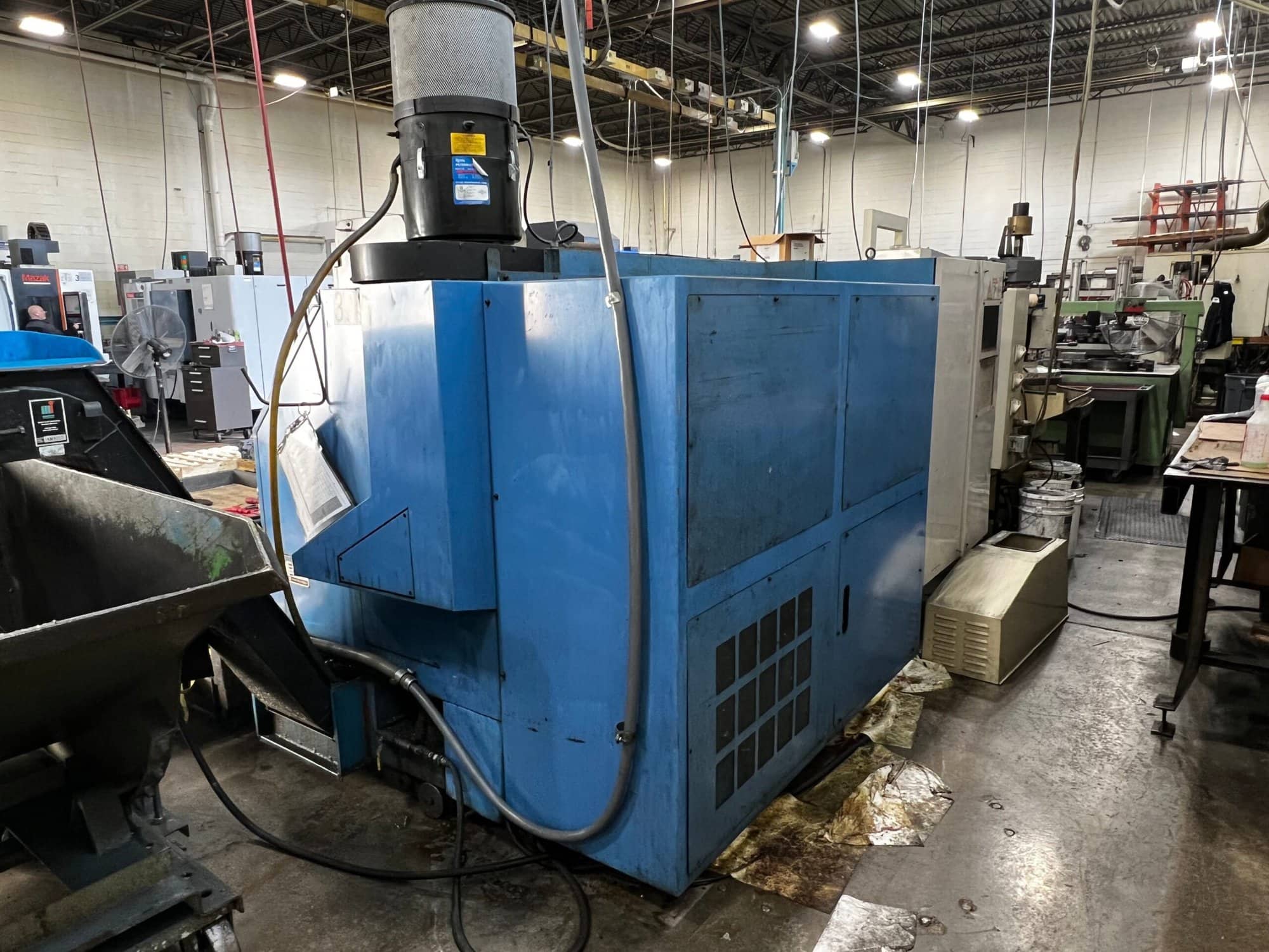 Mazak QT28 CNC Lathe, 1989 - Tailstock, Chip Conveyor - Image 8