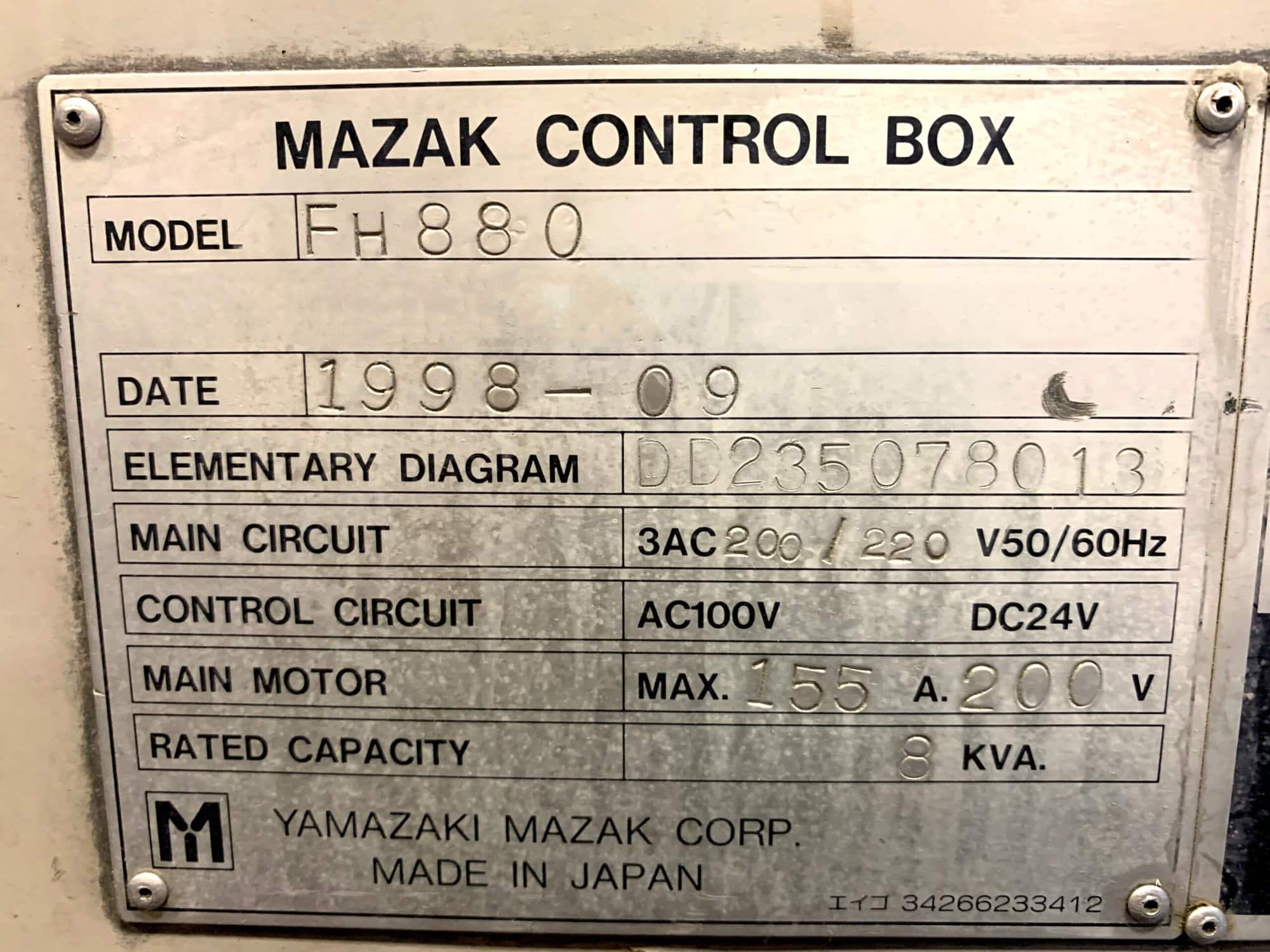 Mazak FH-880 HMC, 1998 - Image 17
