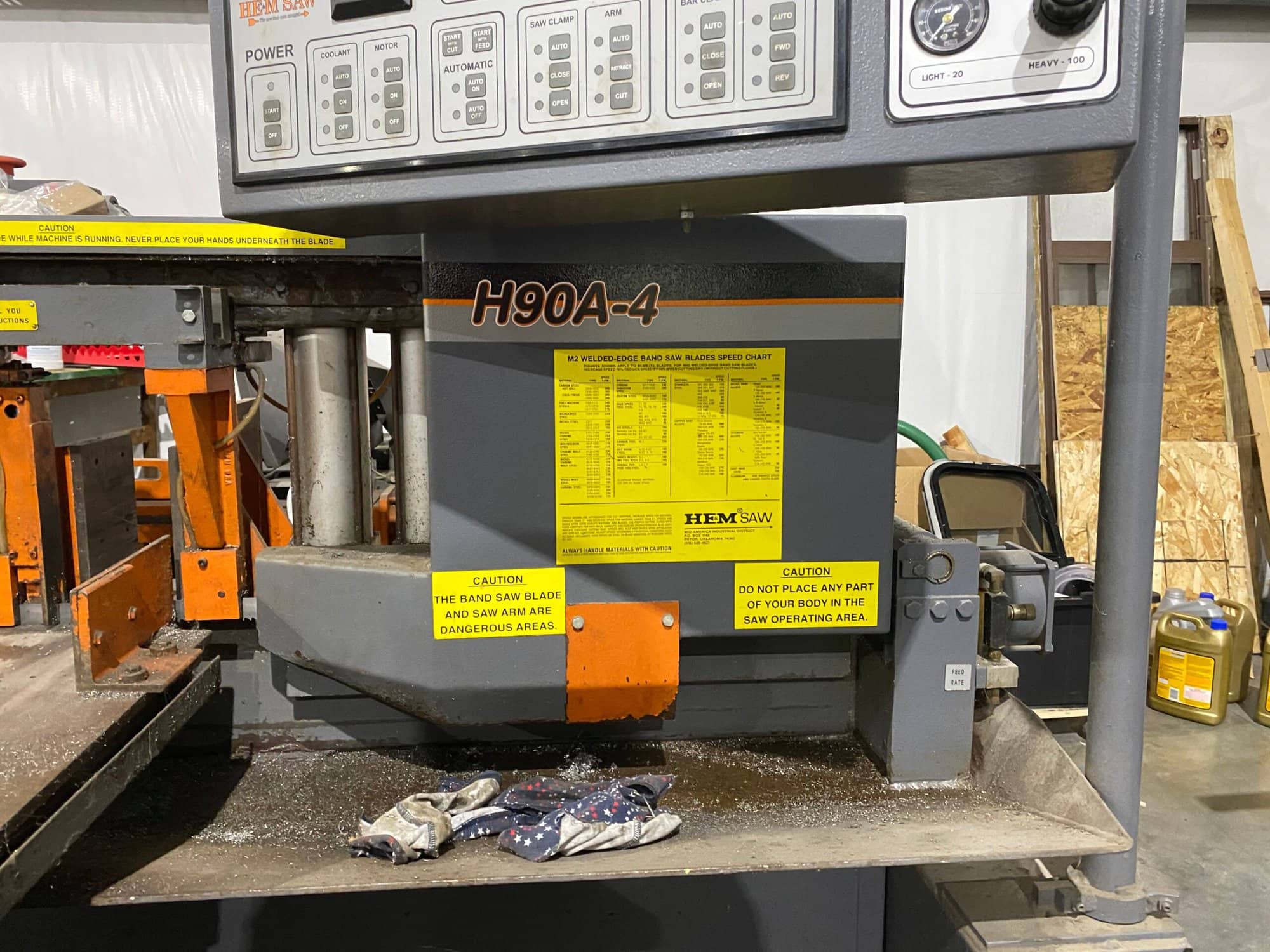 12.75" x 12.75" HEM H90A-4 Horizontal Band Saw, 2009 - Image 5