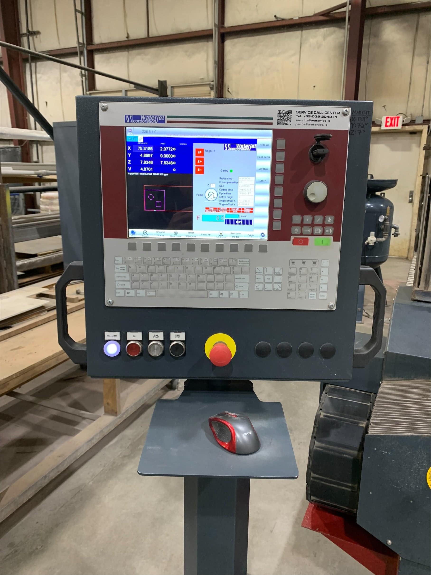 6' x 11' Waterjet Corp. CL510-S50-S, 2018 - Low Hours - Image 3