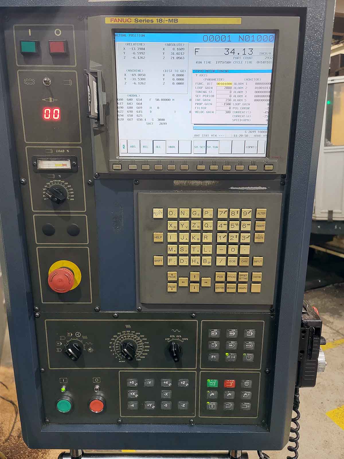 Johnford DMC-2100SH CNC Bridge Mill, 2005- TSC, 40 ATC, 9900 Cut Hours! - Image 3
