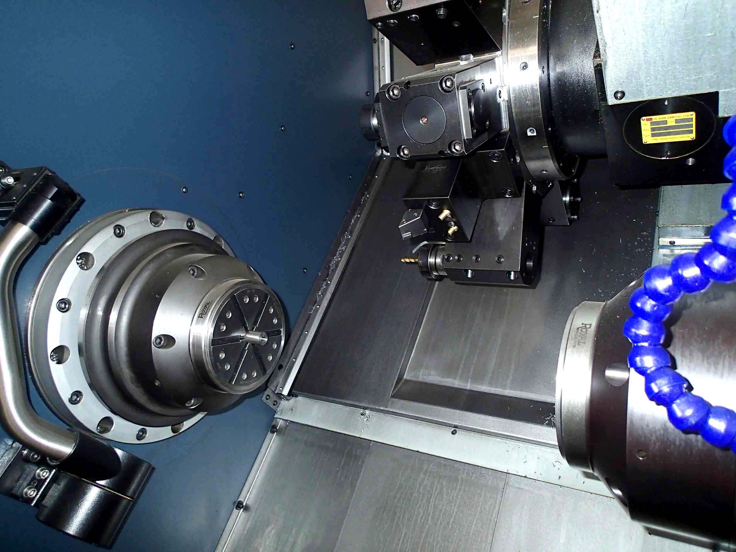 Johnford SL-500A CNC Turning Center Lathe, 2018- Y Axis, Live Tools, 4" Bar, Sub Spindle, 12’ Bar Feeder - Image 5