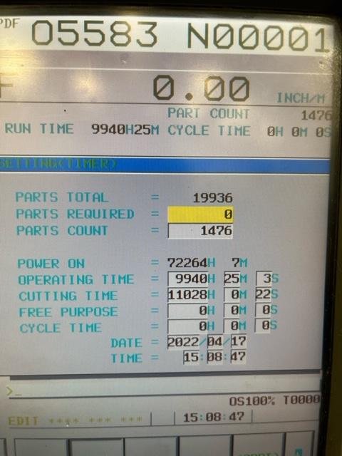 Kitamura Mycenter 4xi VMC, 2001 - Fanuc 16imB Control - Image 8