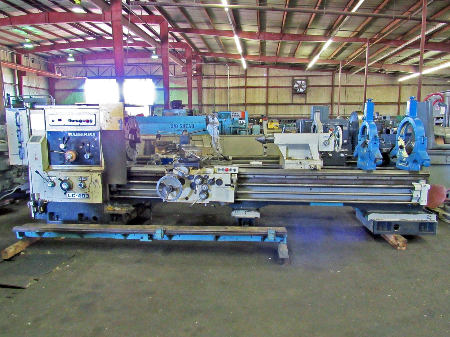 32" X 118" Kuraki LC-403 30 Hollow Spindle Lathe, 1978 - With 12.5" Spindle Bore - Image 2