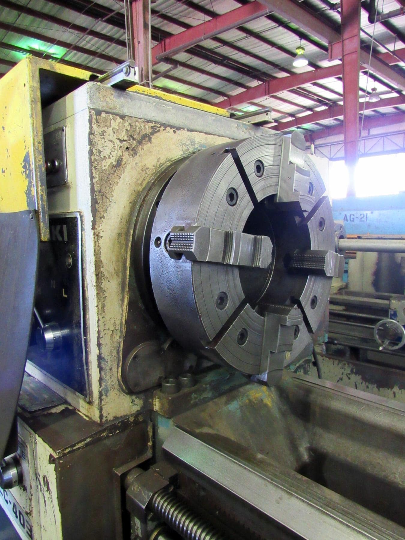 32" X 118" Kuraki LC-403 30 Hollow Spindle Lathe, 1978 - With 12.5" Spindle Bore - Image 6