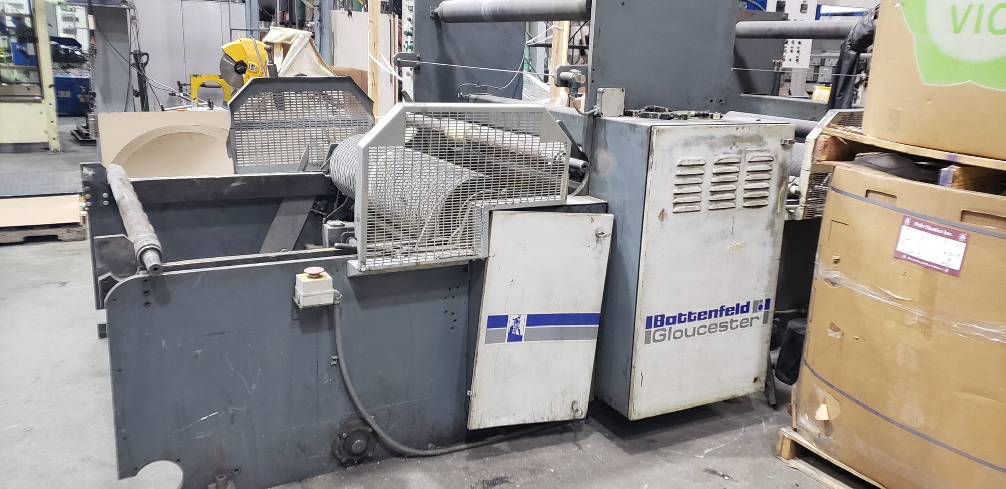 Used 54″ Wide Battenfeld Gloucester Surface Winder. Model 1021, New 1999. Has Autocut, 6″ Air Shafts - Image 5