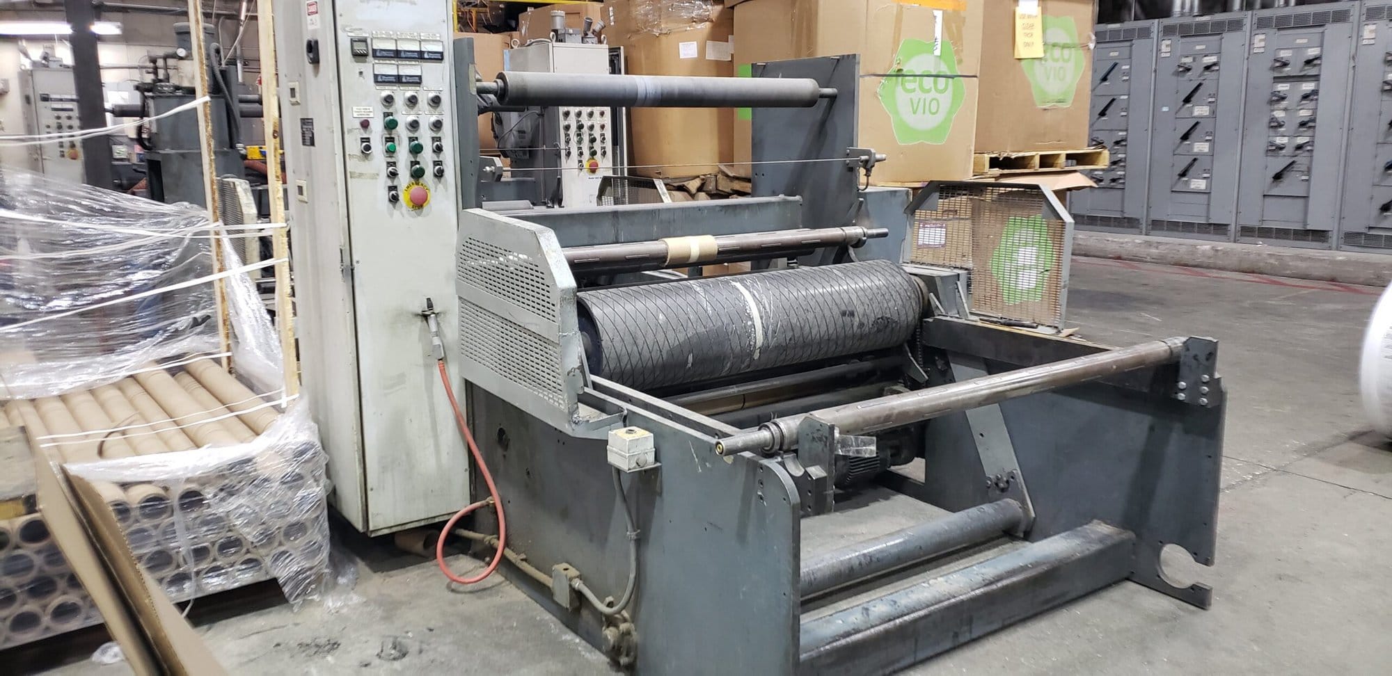 Used 54″ Wide Battenfeld Gloucester Surface Winder. Model 1021, New 1999. Has Autocut, 6″ Air Shafts - Image 6
