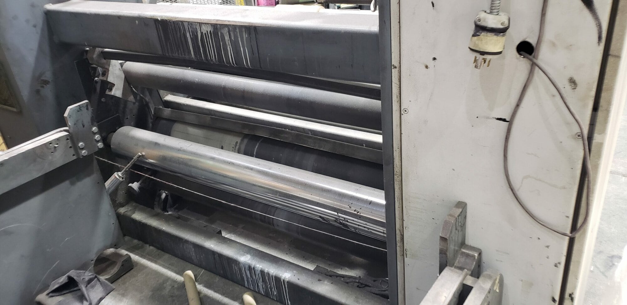 Used 54″ Wide Battenfeld Gloucester Surface Winder. Model 1021, New 1999. Has Autocut, 6″ Air Shafts - Image 7