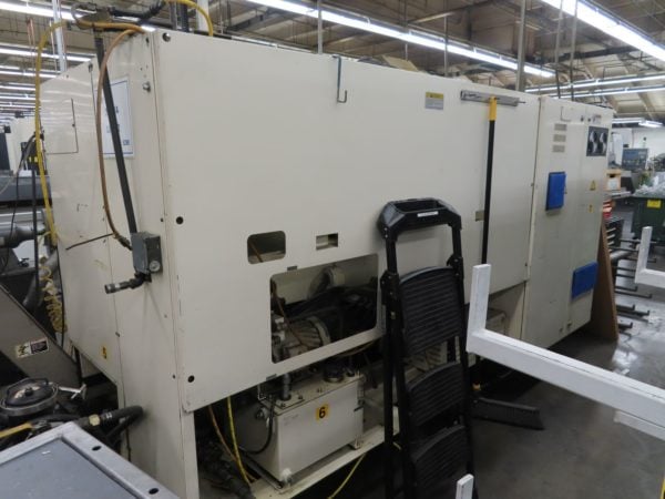 Okuma Impact LU-15M CNC Lathe, 1996 - Live Tooling, Bar Feeder, Twin Turret, Chip Conveyor, Manuals - Image 12