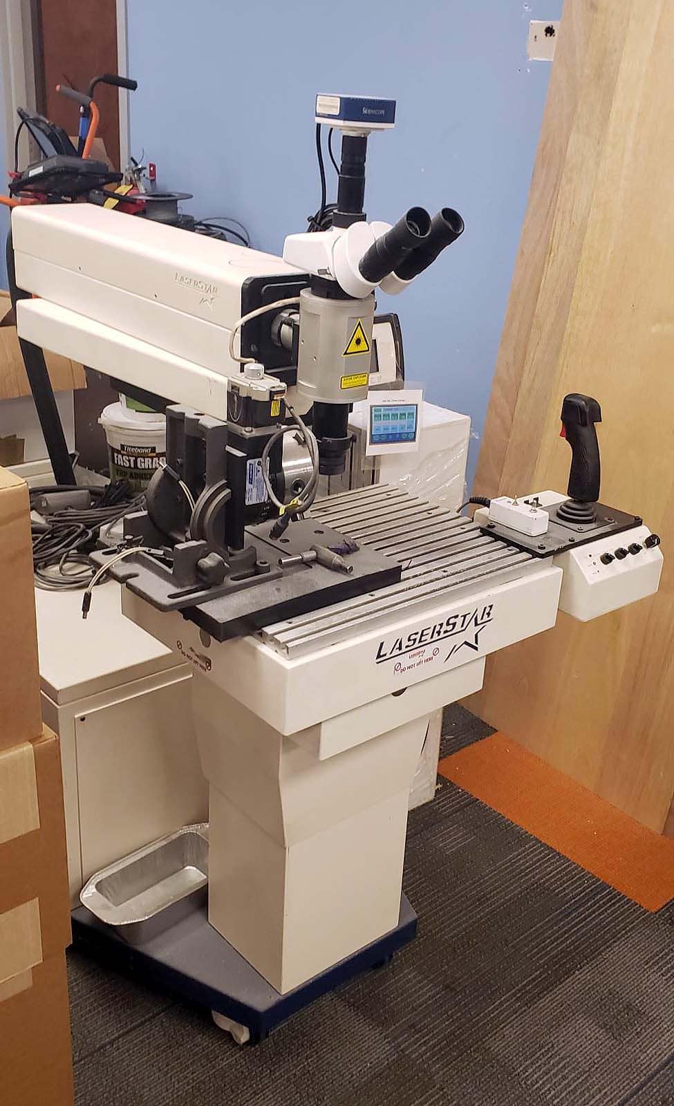 LaserStar Fiber Laser Welder Model 514-886-450-1-120, 2018 - 450 Watts, Trinocular Scope, Camera, Rotary Chuck - Image 2