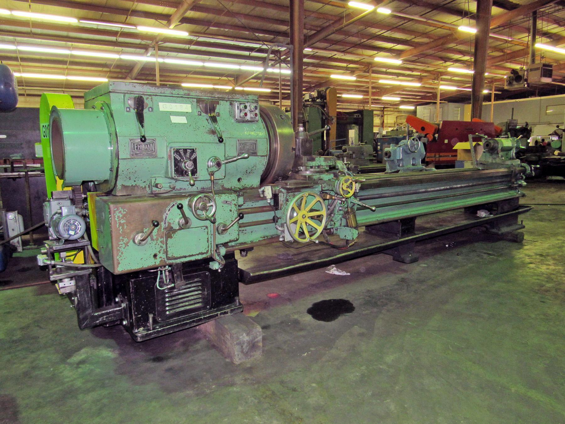27" x 120" Lehmann Hydratrol Hollow Spindle Lathe With 12" Spindle Bore, Rebuilt 2008 - Image 2