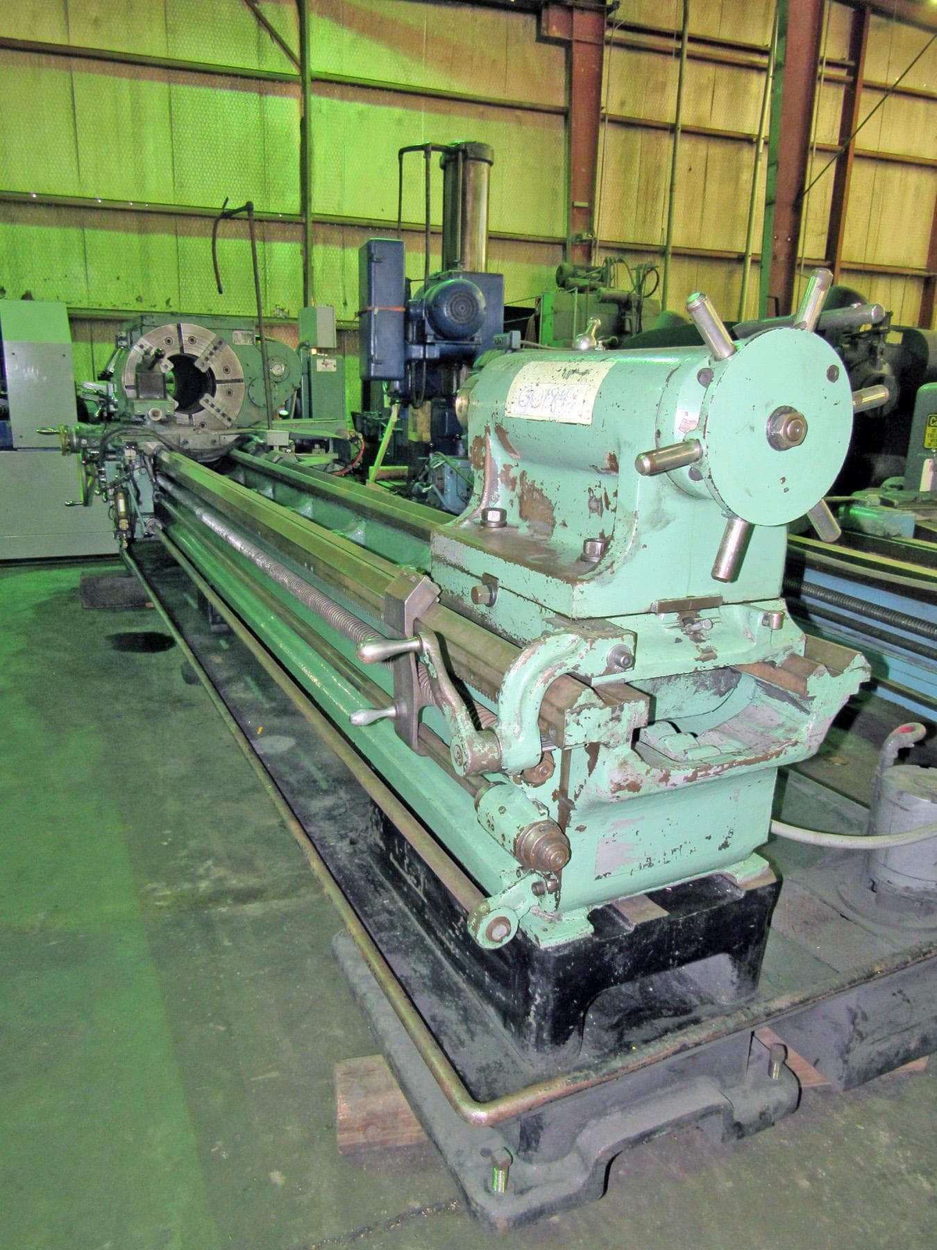 27" x 120" Lehmann Hydratrol Hollow Spindle Lathe With 12" Spindle Bore, Rebuilt 2008 - Image 3