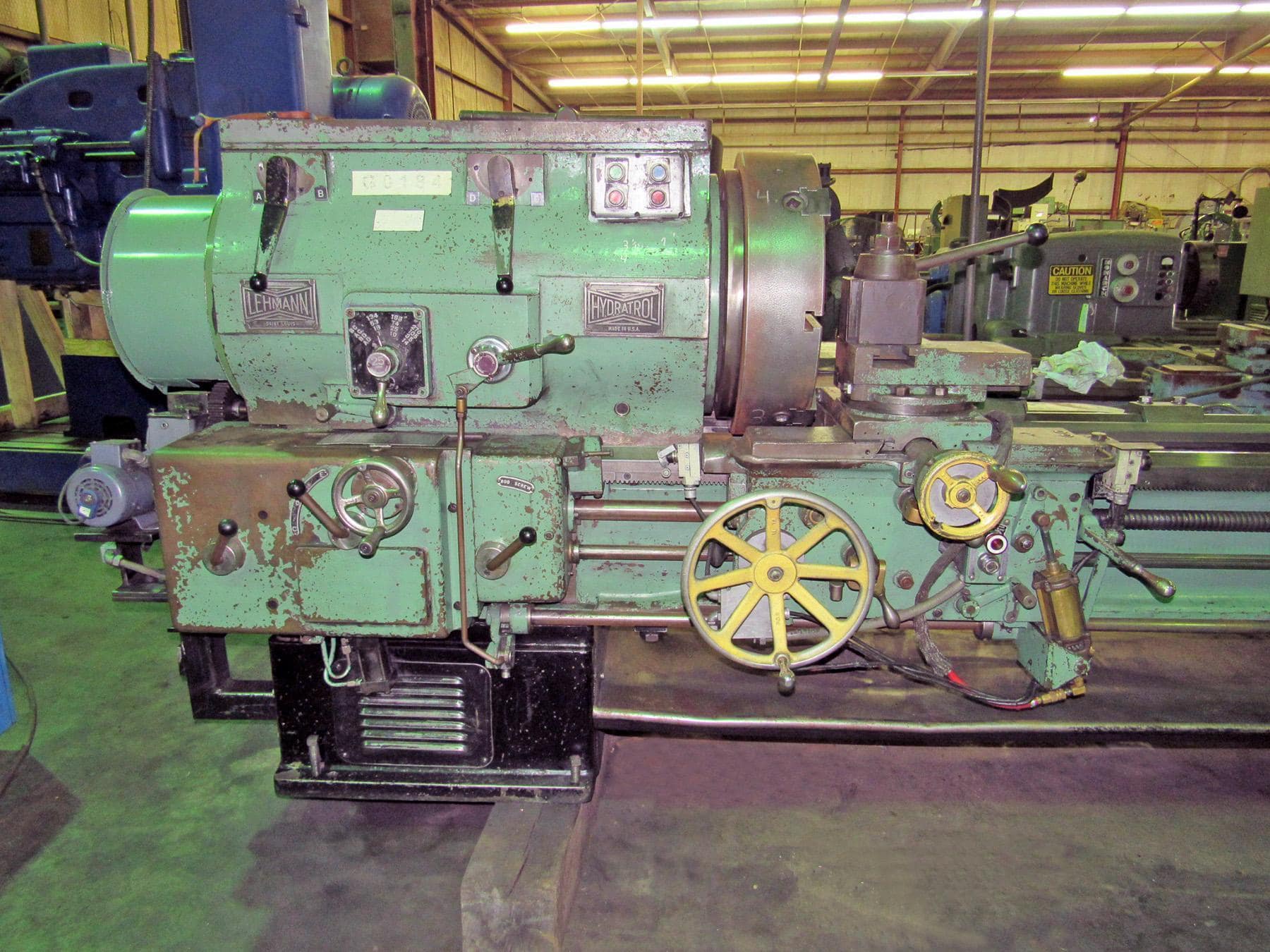 27" x 120" Lehmann Hydratrol Hollow Spindle Lathe With 12" Spindle Bore, Rebuilt 2008 - Image 4