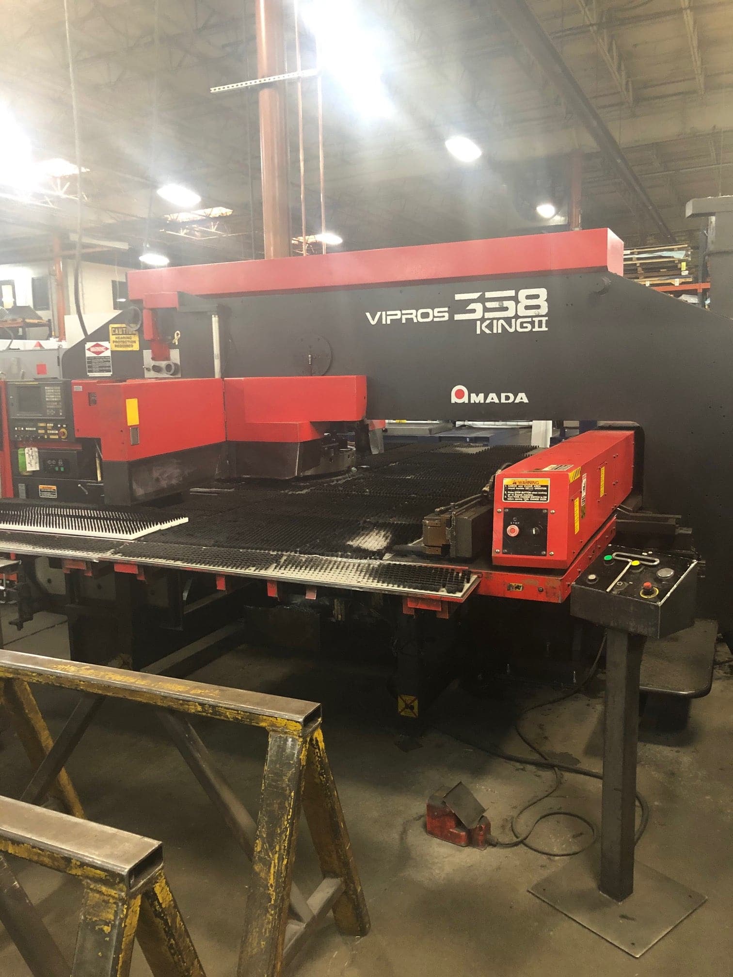 33 Ton Amada Vipros 358 King II CNC Turret Punch, 2000- Fanuc 18-P Control