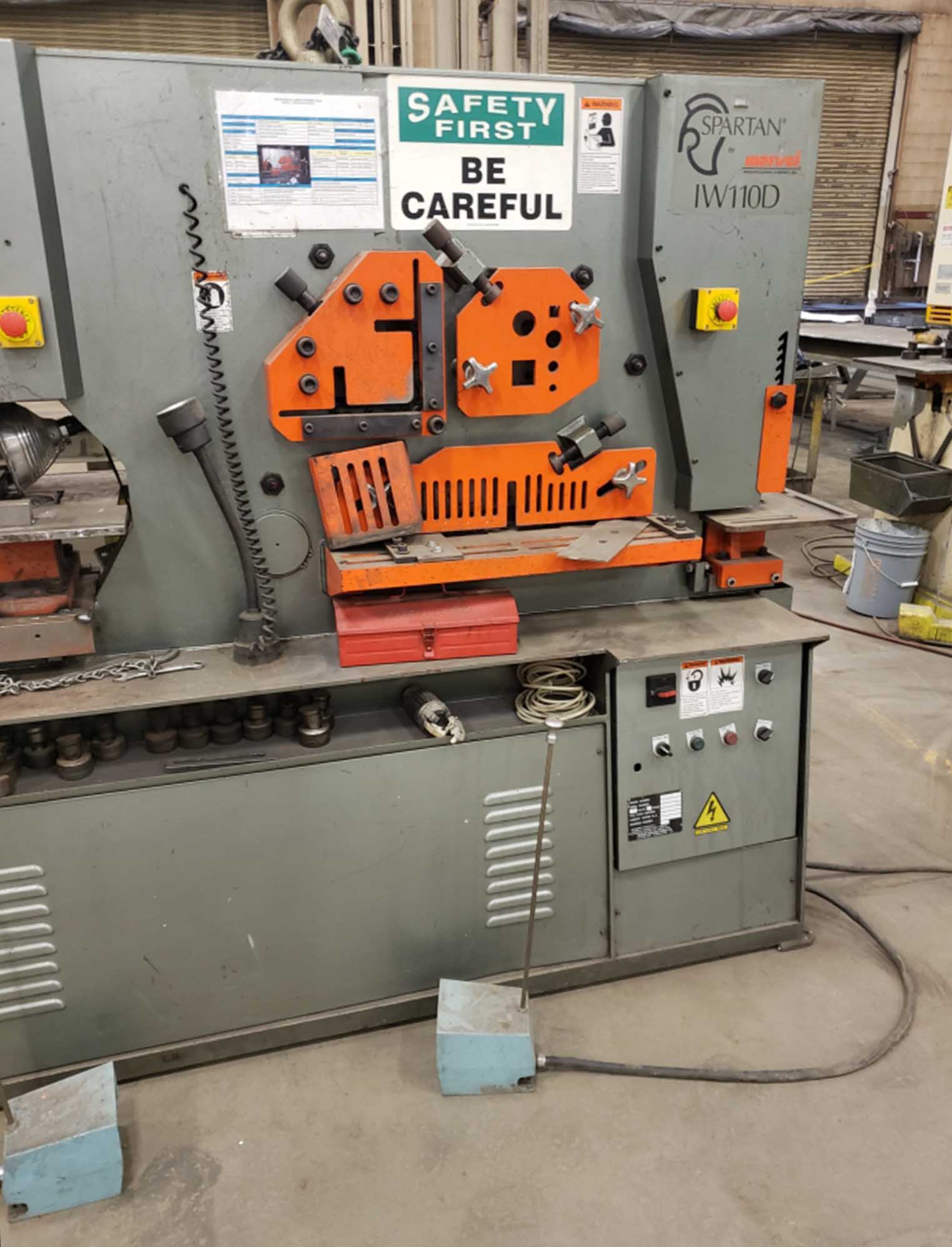 110 Ton Marvel Spartan IW110D Ironworker, 2010- 2x Punch Heads - Image 4