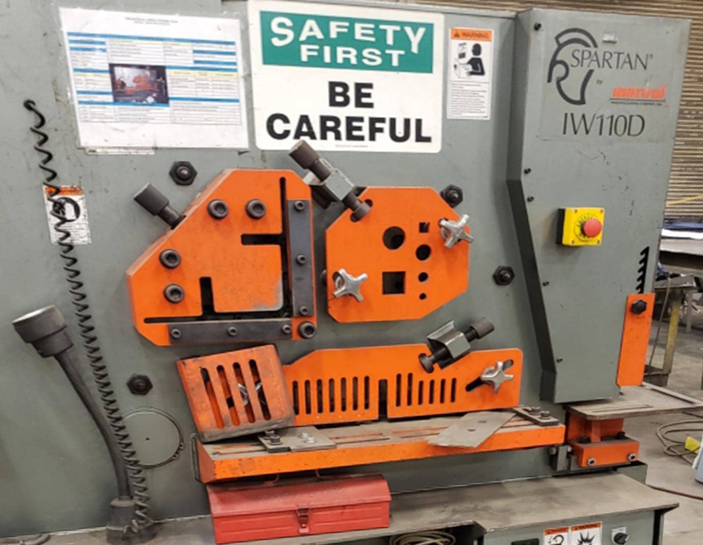 110 Ton Marvel Spartan IW110D Ironworker, 2010- 2x Punch Heads - Image 5