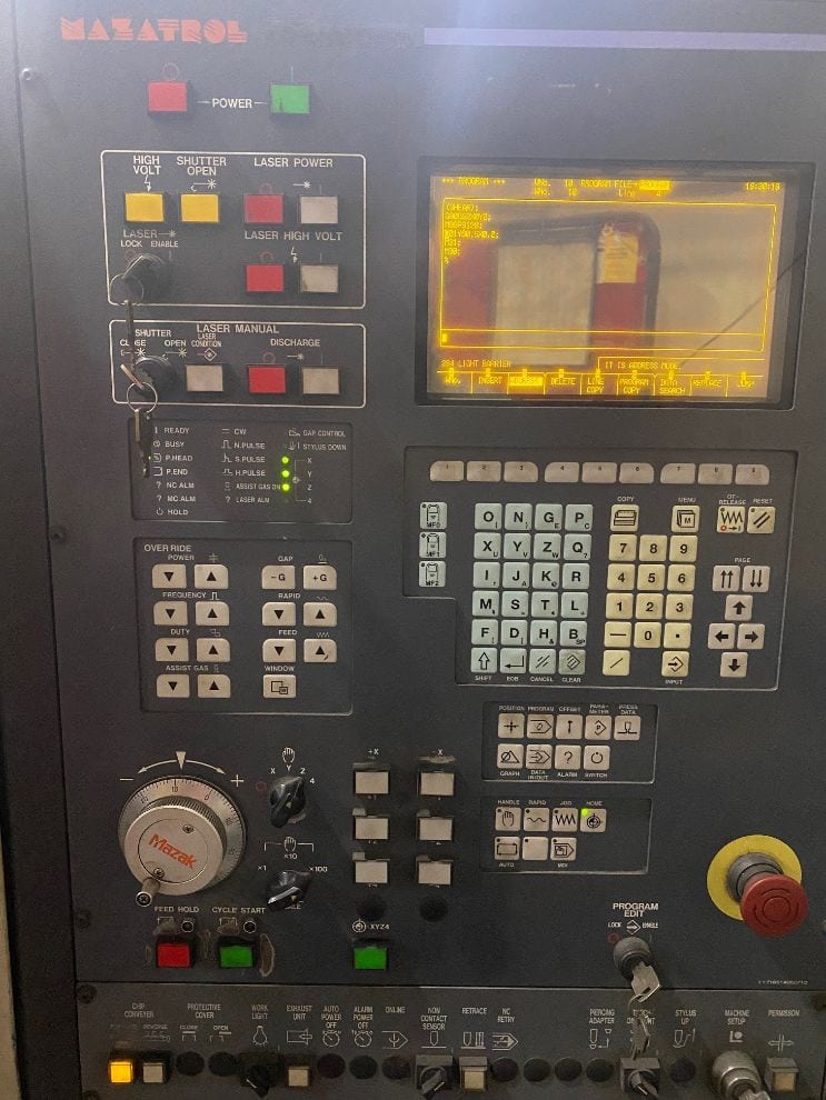 2500 Watt Mazak Super Turbo X510 CO2 Laser, 2004- 5' x 10' Table - Image 2