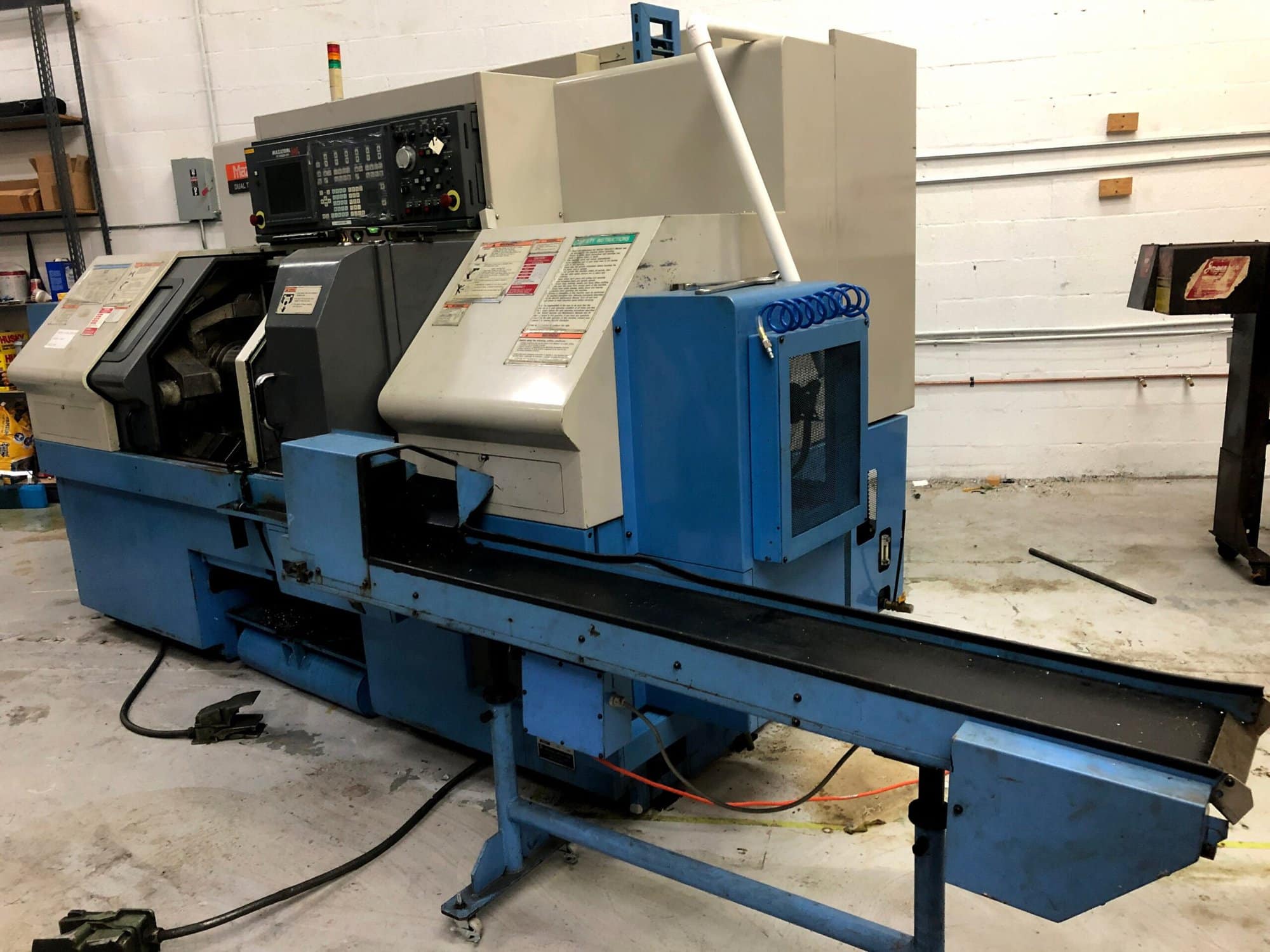Mazak Dual Turn 20 Lathe, 1999 - Chip Conveyor, Parts Catcher - Image 4